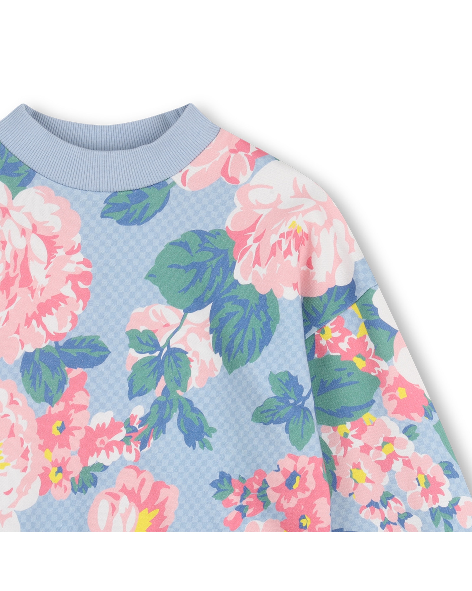 Sudadera con capucha de niña con fantasía - Kenzo Kids - Azul claro Azul claro-2