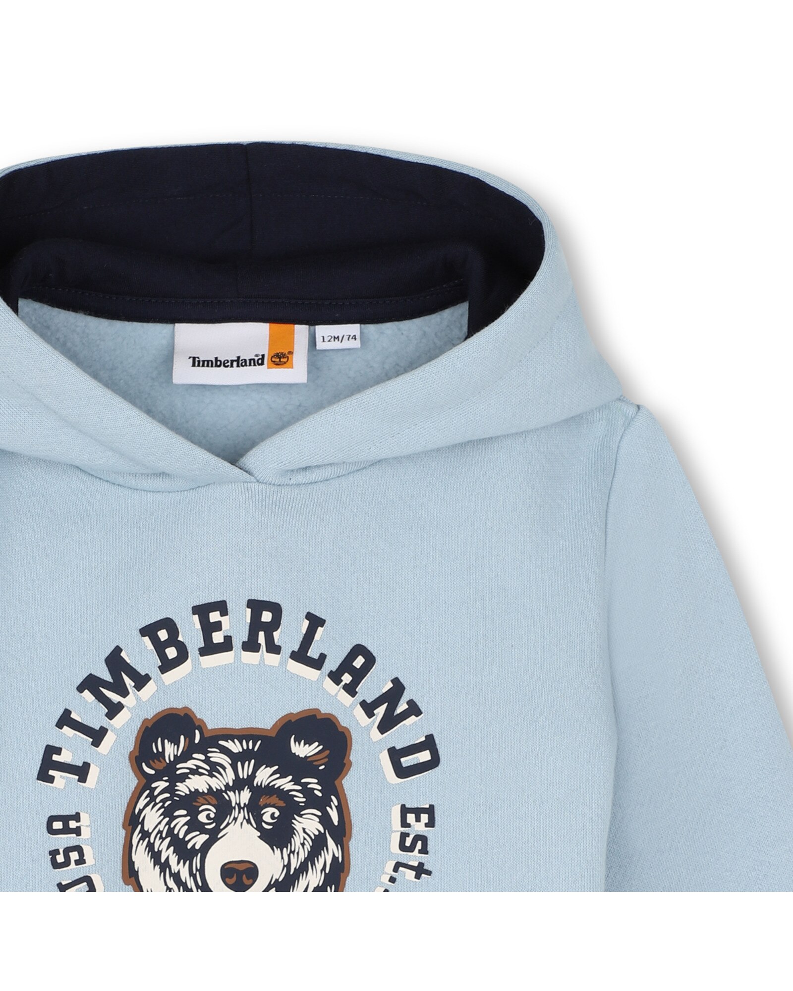 Sudadera con capucha de bebé niño con estampado grande - Timberland - Azul claro Azul claro-2