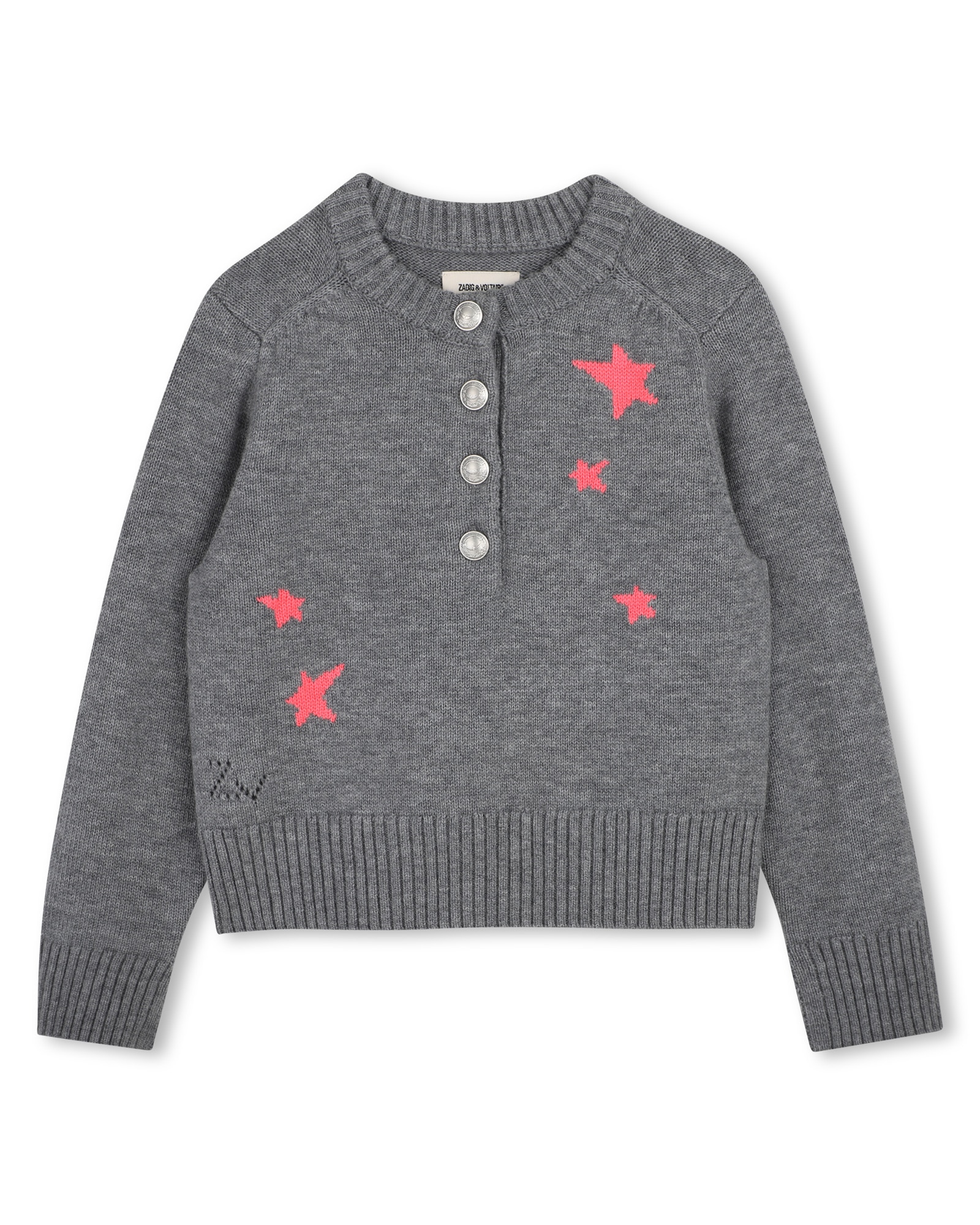 Imagen 0 de Jersey de niña con estampado grande Gris oscuro