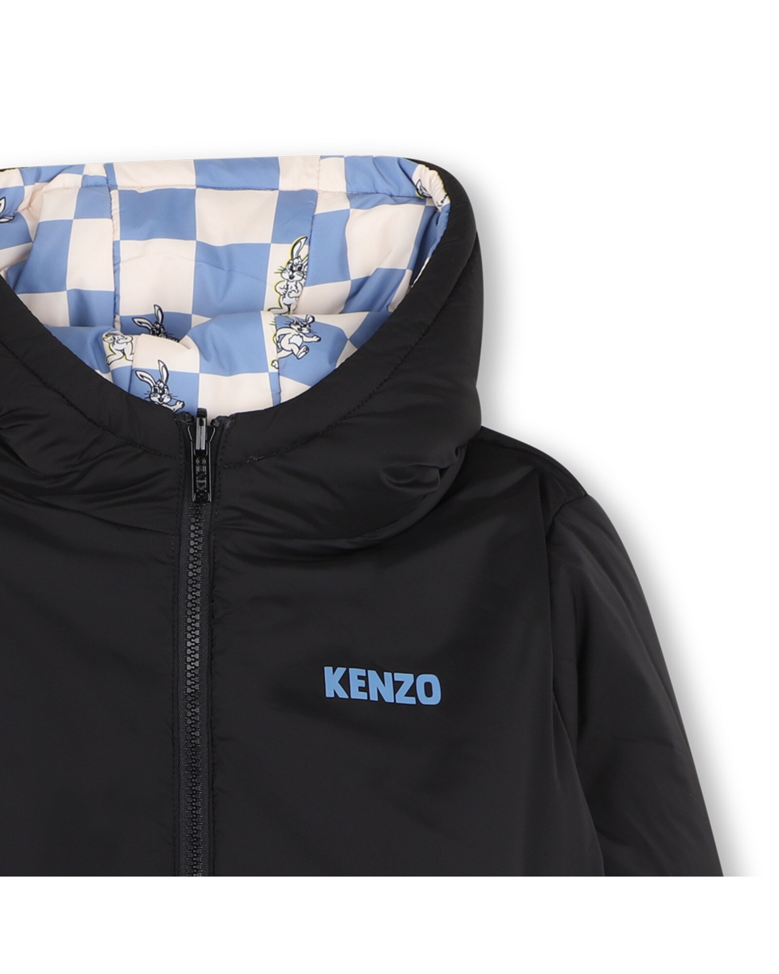 Abrigo de niño con cuadros - Kenzo Kids - Negro Negro-6