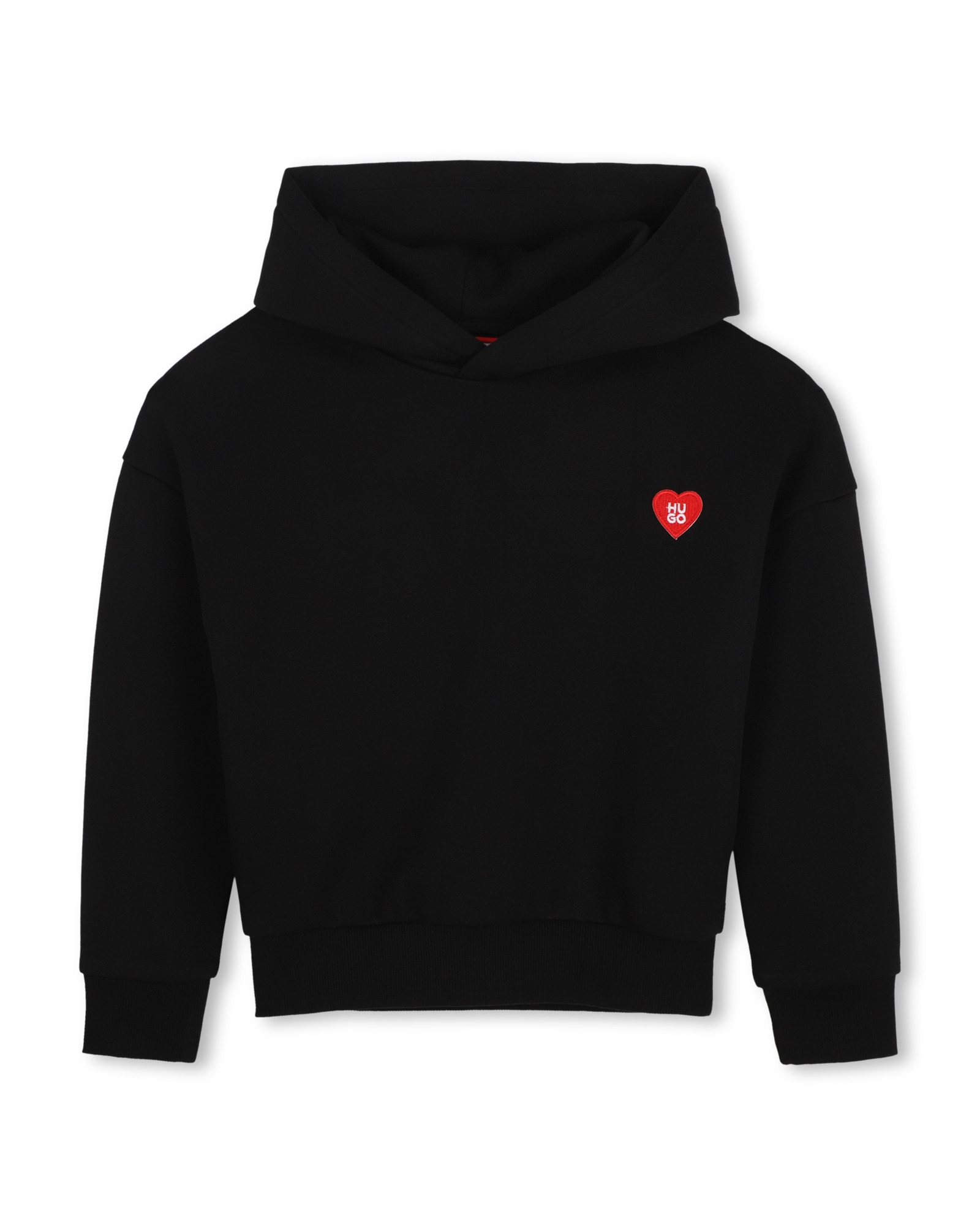Imagen 1 de Sudadera con capucha de niña liso - Hugo - Negro Negro