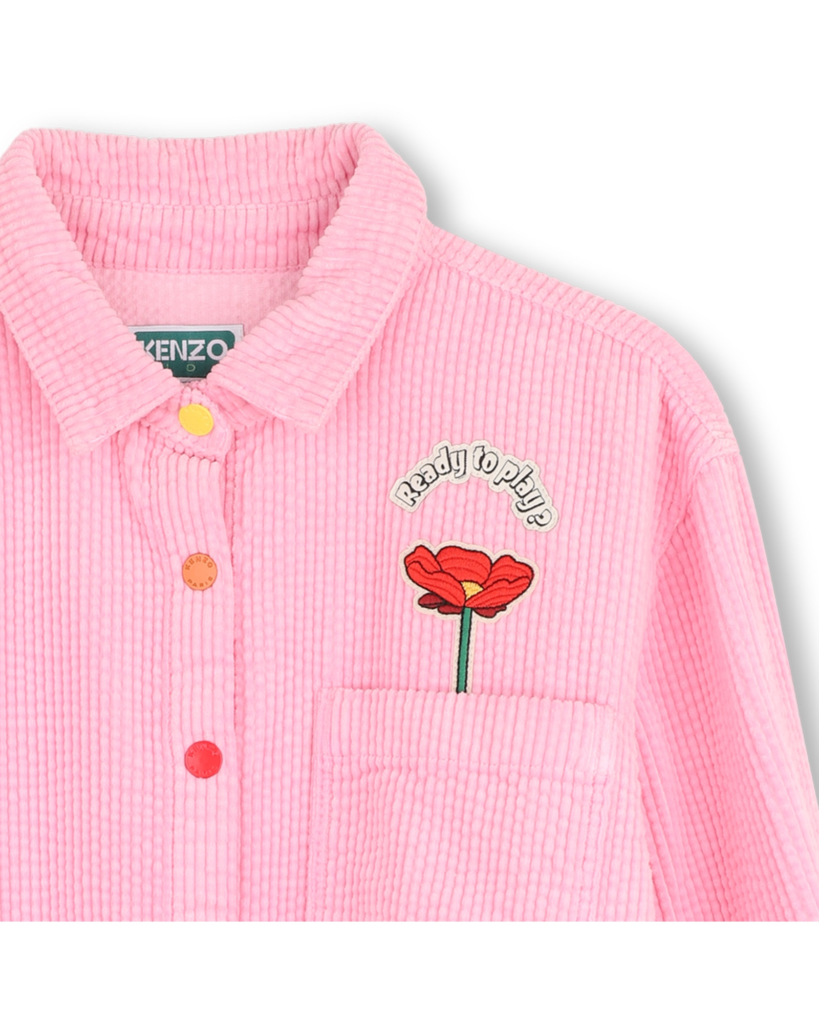 Camisa de niña de manga larga con estampado grande - Kenzo Kids - Rosa Rosa-2