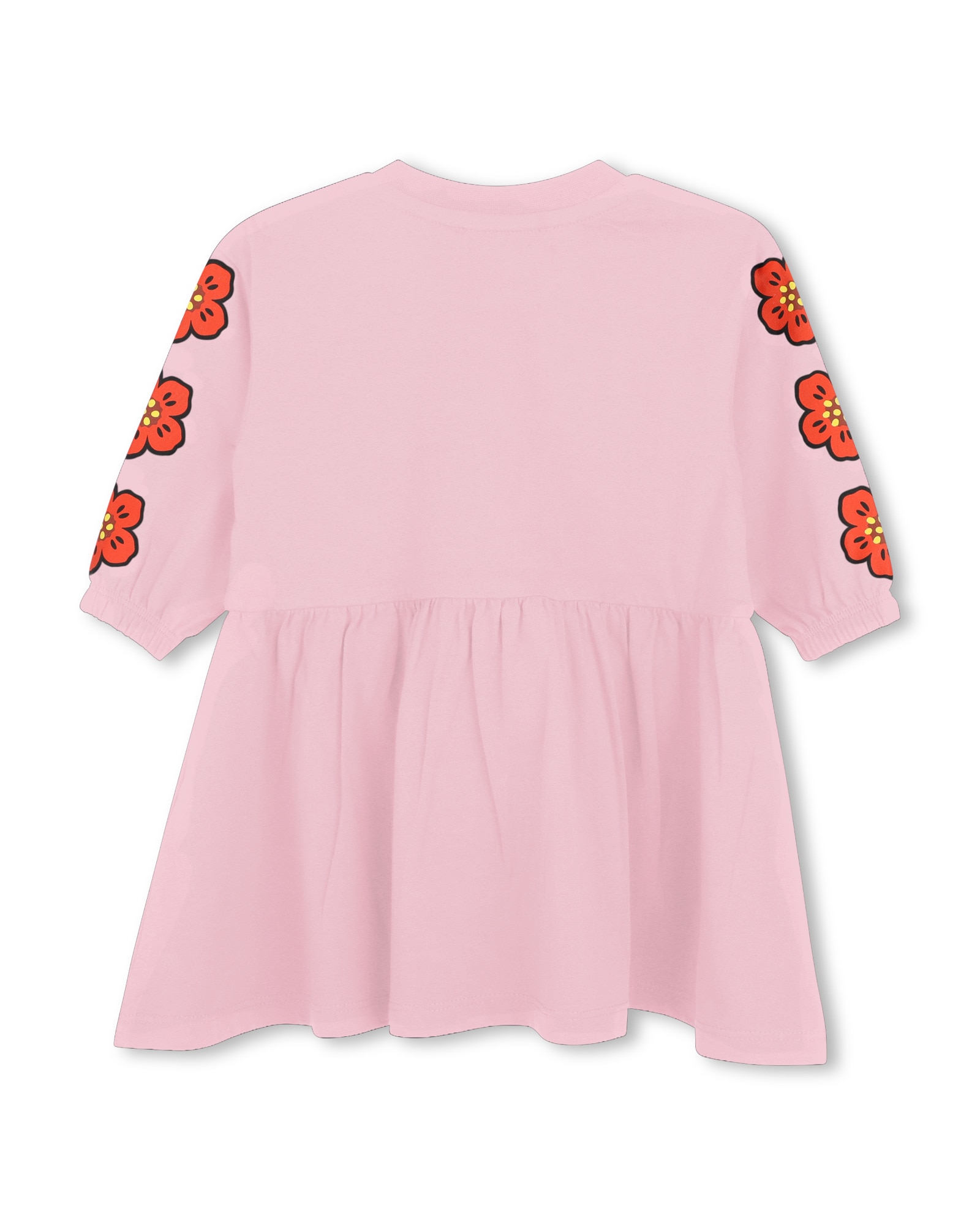 Vestido de niña de manga larga con estampado grande - Kenzo Kids - Rosa Rosa-3
