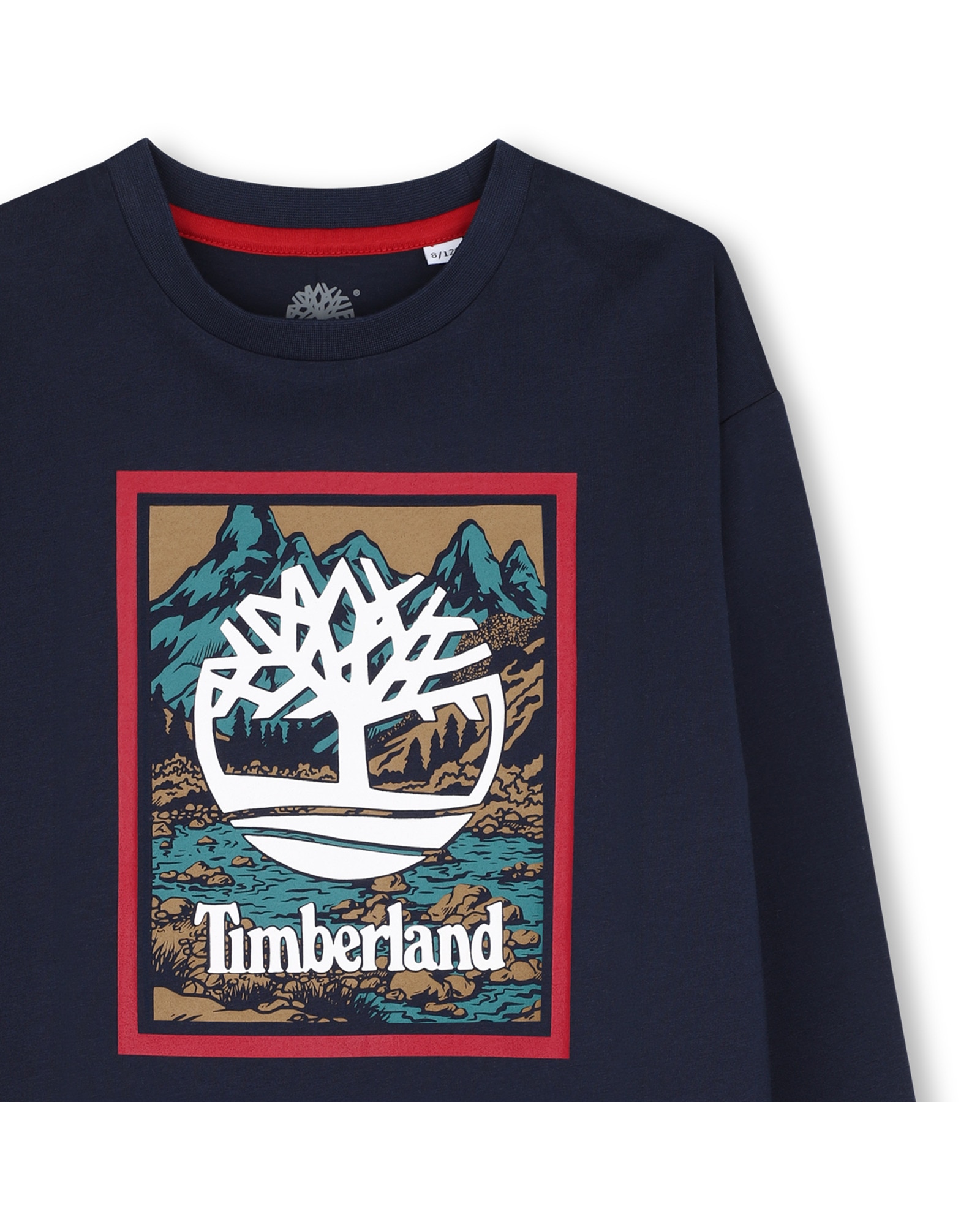 Camiseta de niño de manga larga con estampado grande - Timberland - Azul marino Azul marino-2