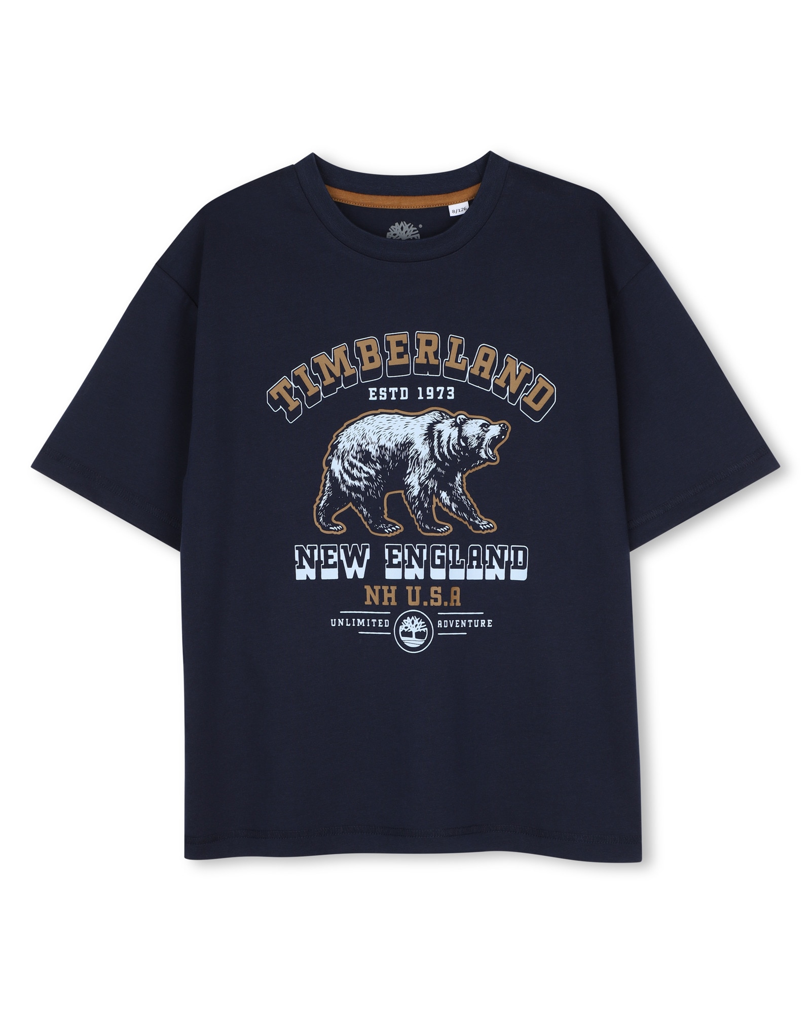 Imagen 0 de Camiseta de niño de manga corta con estampado grande Azul marino