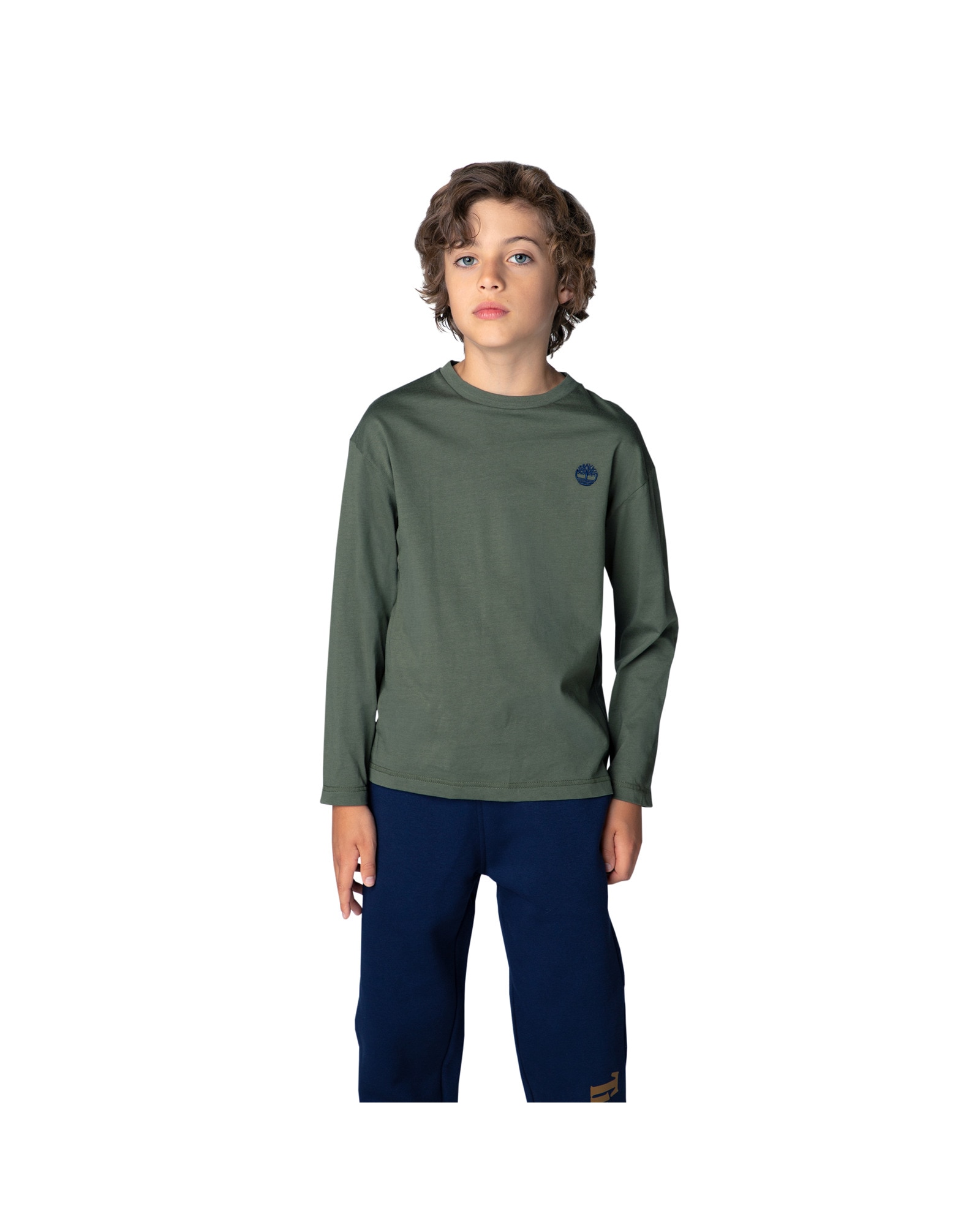Camiseta de niño de manga larga liso - Timberland - Azul Azul-1