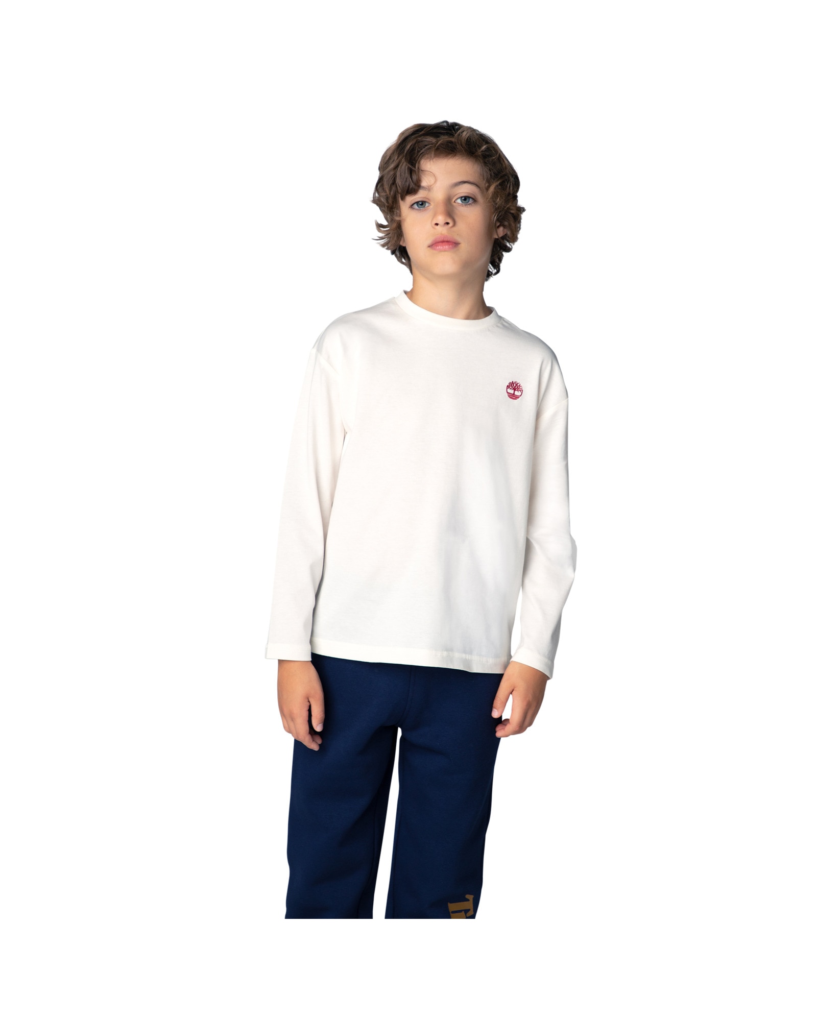Imagen 0 de Camiseta de niño de manga larga liso Crudo