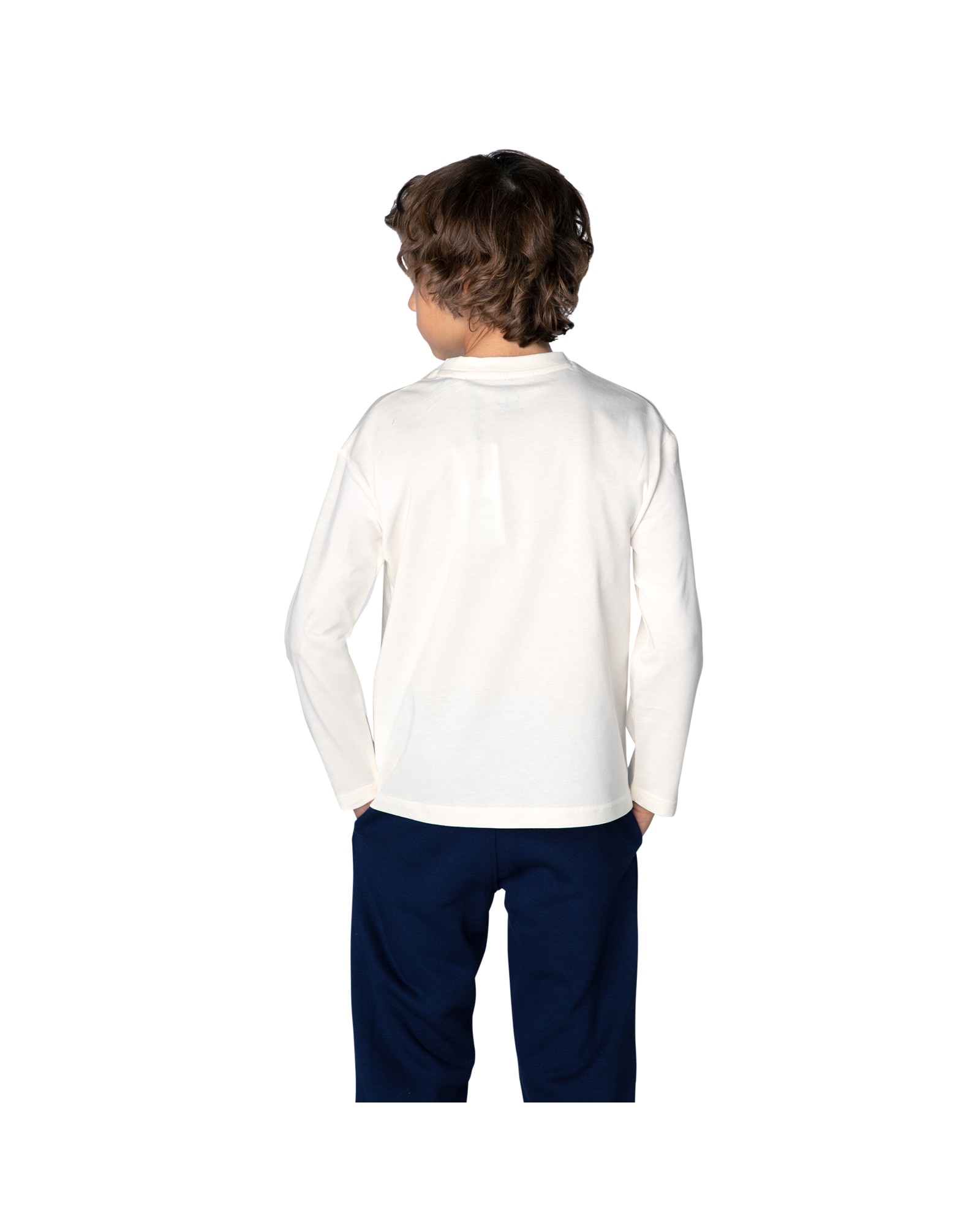 Camiseta de niño de manga larga liso - Timberland - Crudo Crudo-2