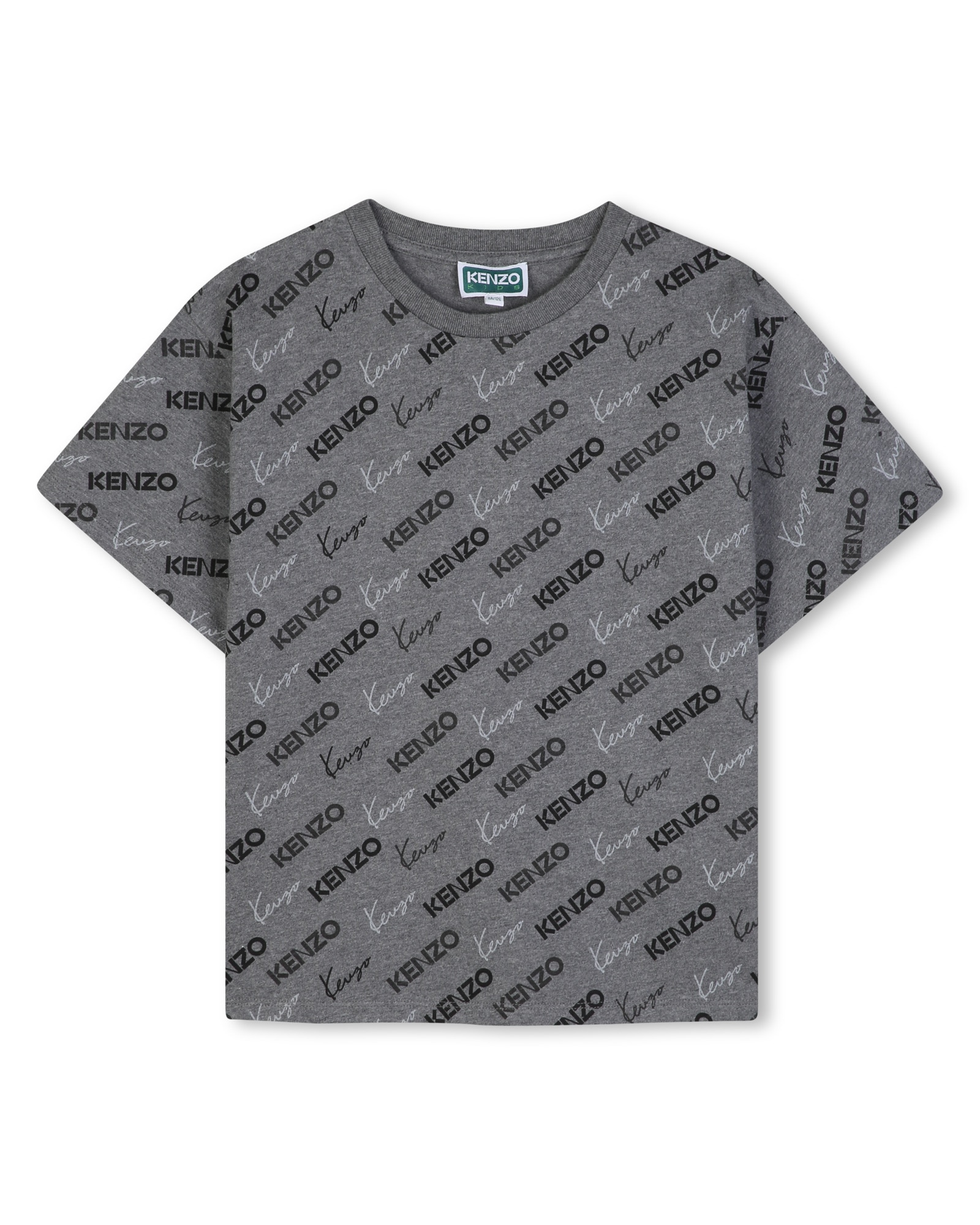 Camiseta de niño de manga corta con fantasía - Kenzo Kids - Gris claro Gris claro-1