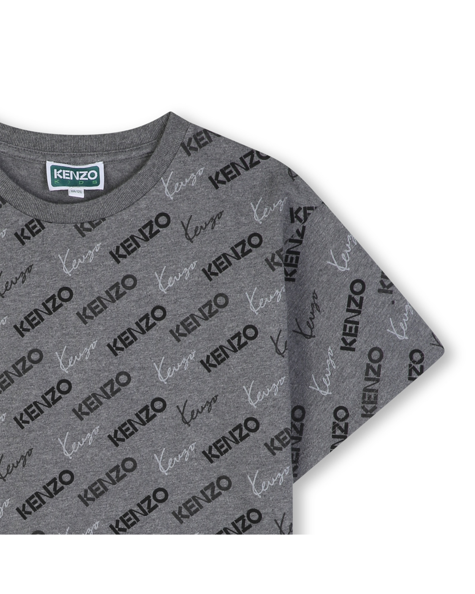 Camiseta de niño de manga corta con fantasía - Kenzo Kids - Gris claro Gris claro-2