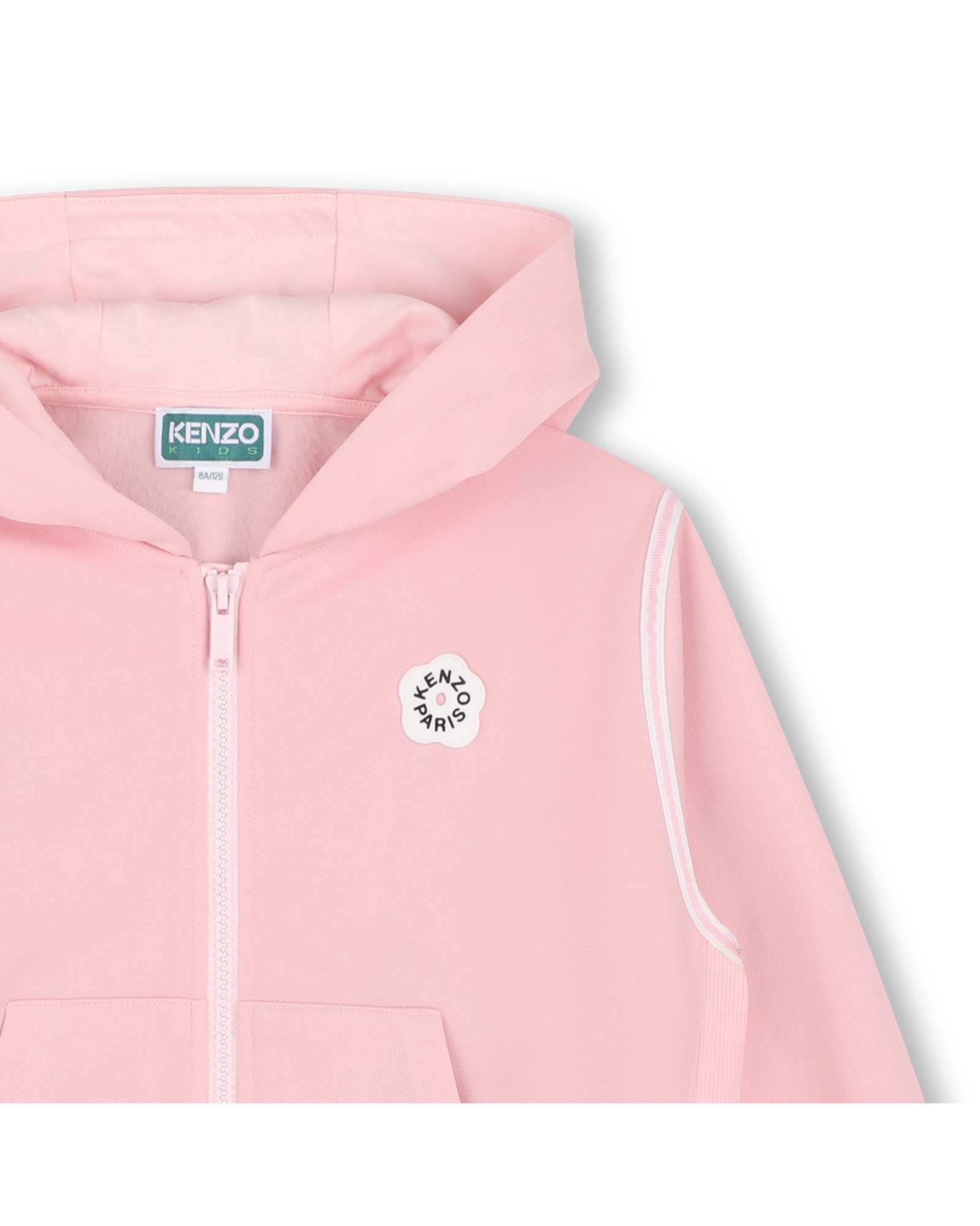 Sudadera con capucha de niña con estampado grande - Kenzo Kids - Rosa Rosa-2