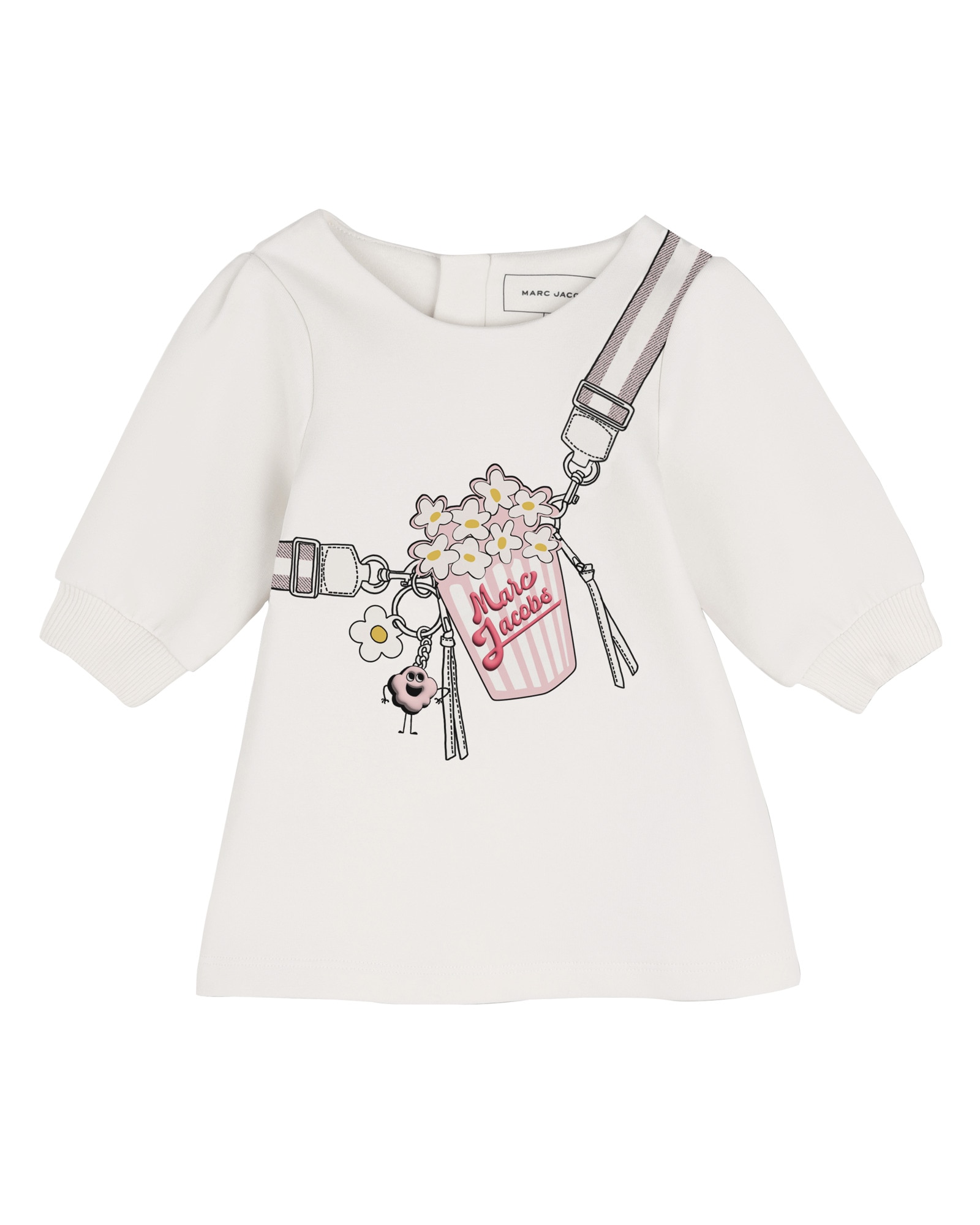 Imagen 0 de Vestido de bebé niño de manga larga con fantasía Crema