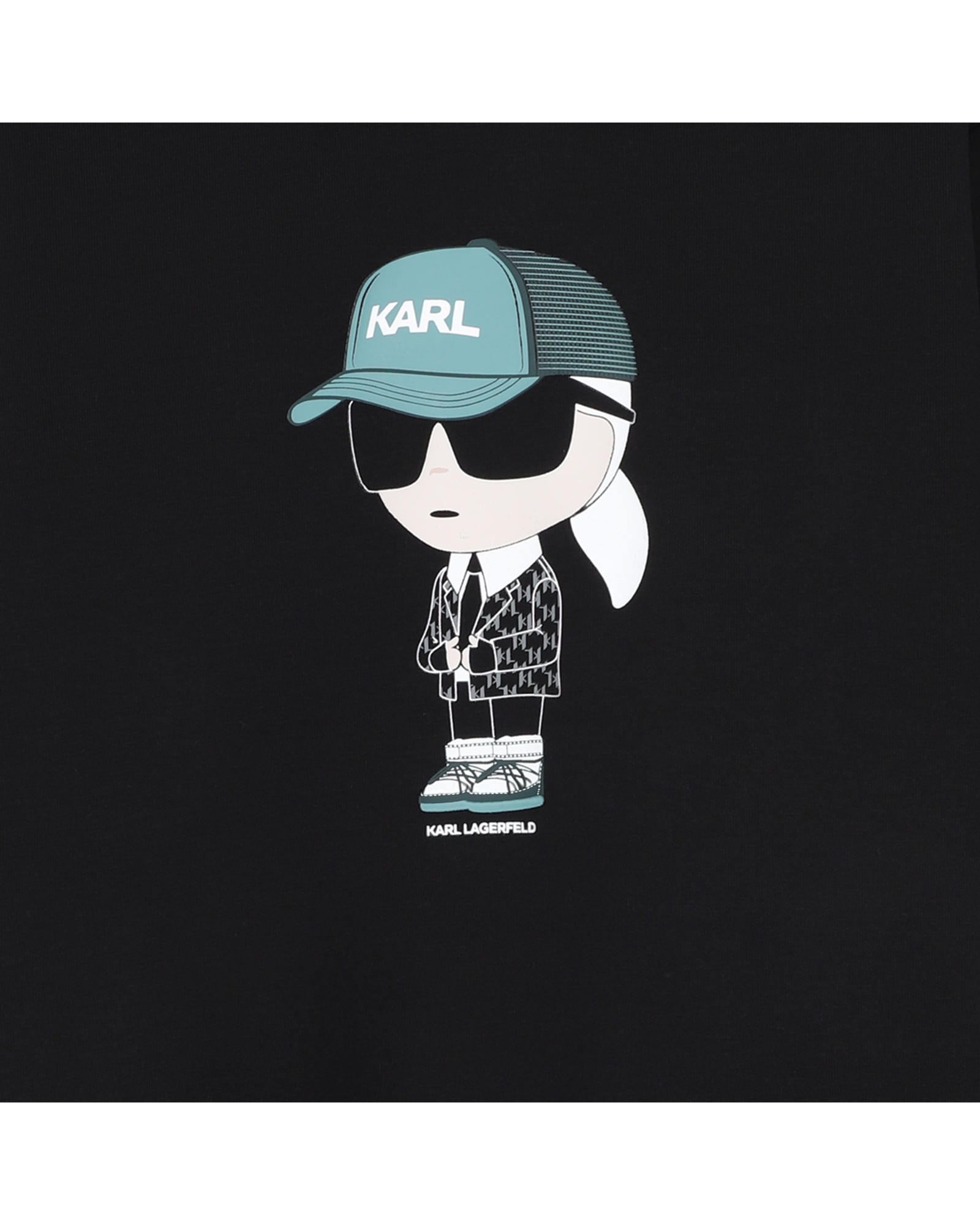 Imagen 2 de Sudadera con capucha de bebé niño con estampado grande - Karl Lagerfeld Kids - Negro Negro