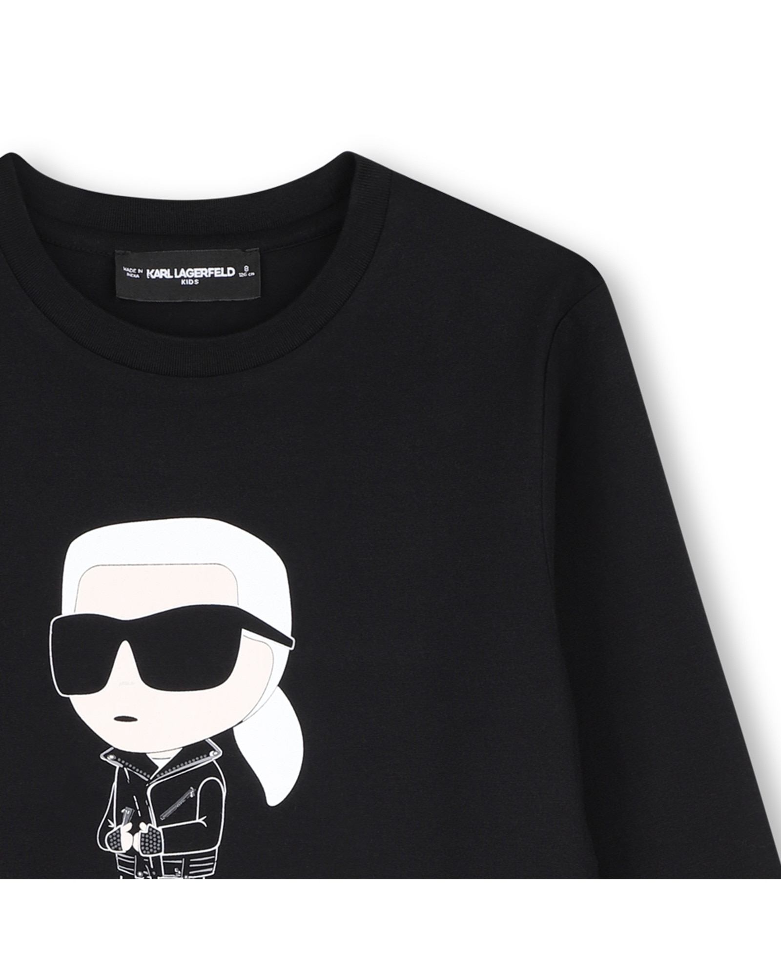 Imagen 2 de Camiseta de niño de manga larga con estampado grande - Karl Lagerfeld Kids - Negro Negro