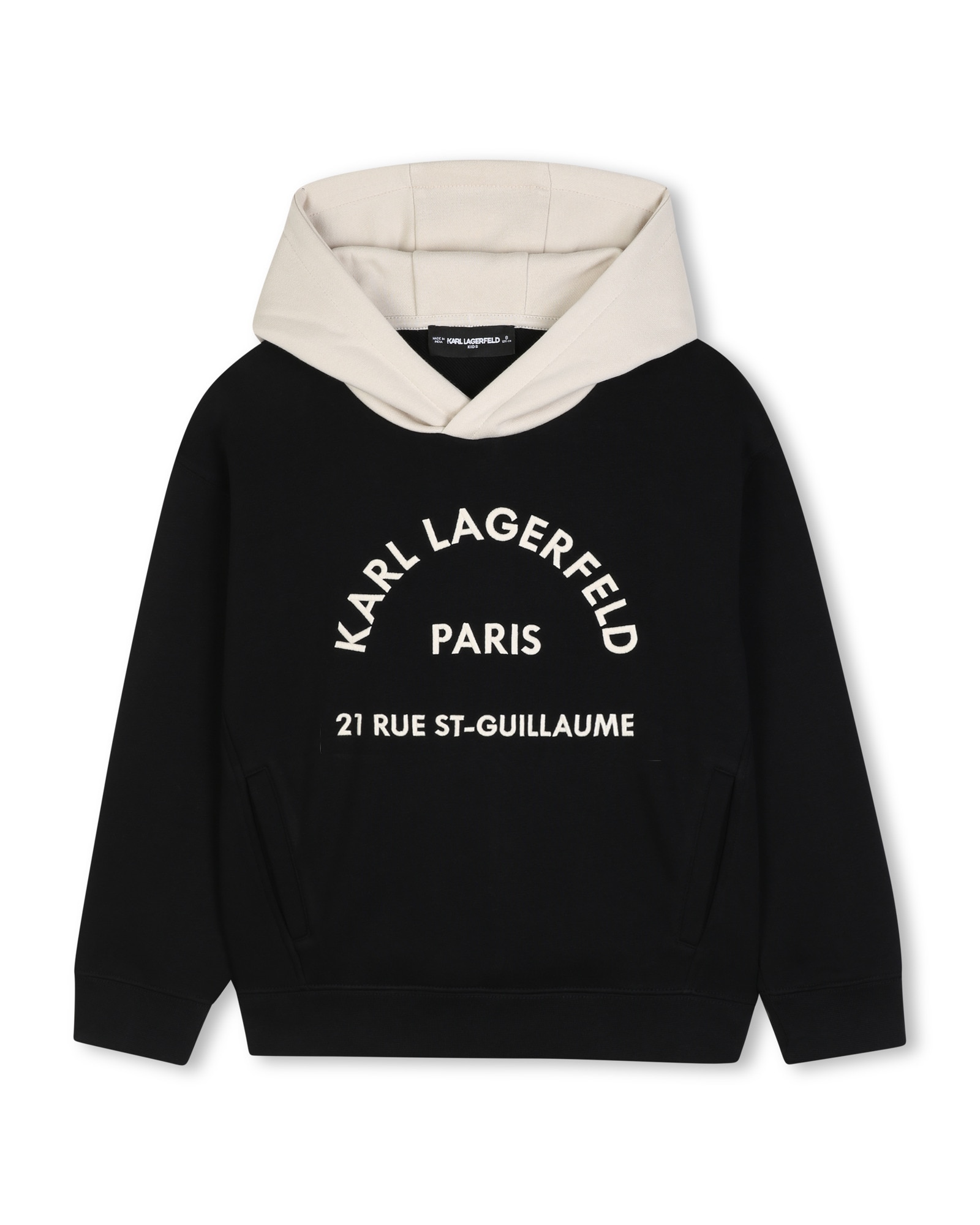 Imagen 1 de Sudadera con capucha de niño con estampado grande - Karl Lagerfeld Kids - Negro Negro