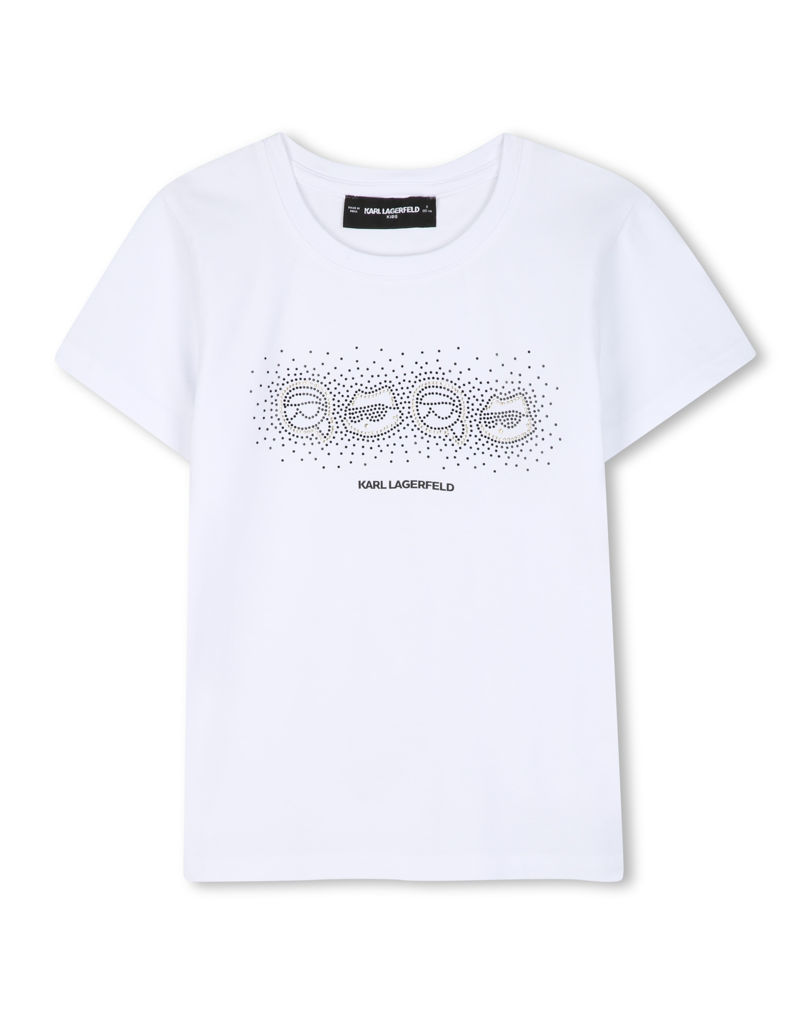 Imagen 0 de Camiseta de niña de manga corta con estampado grande Blanco