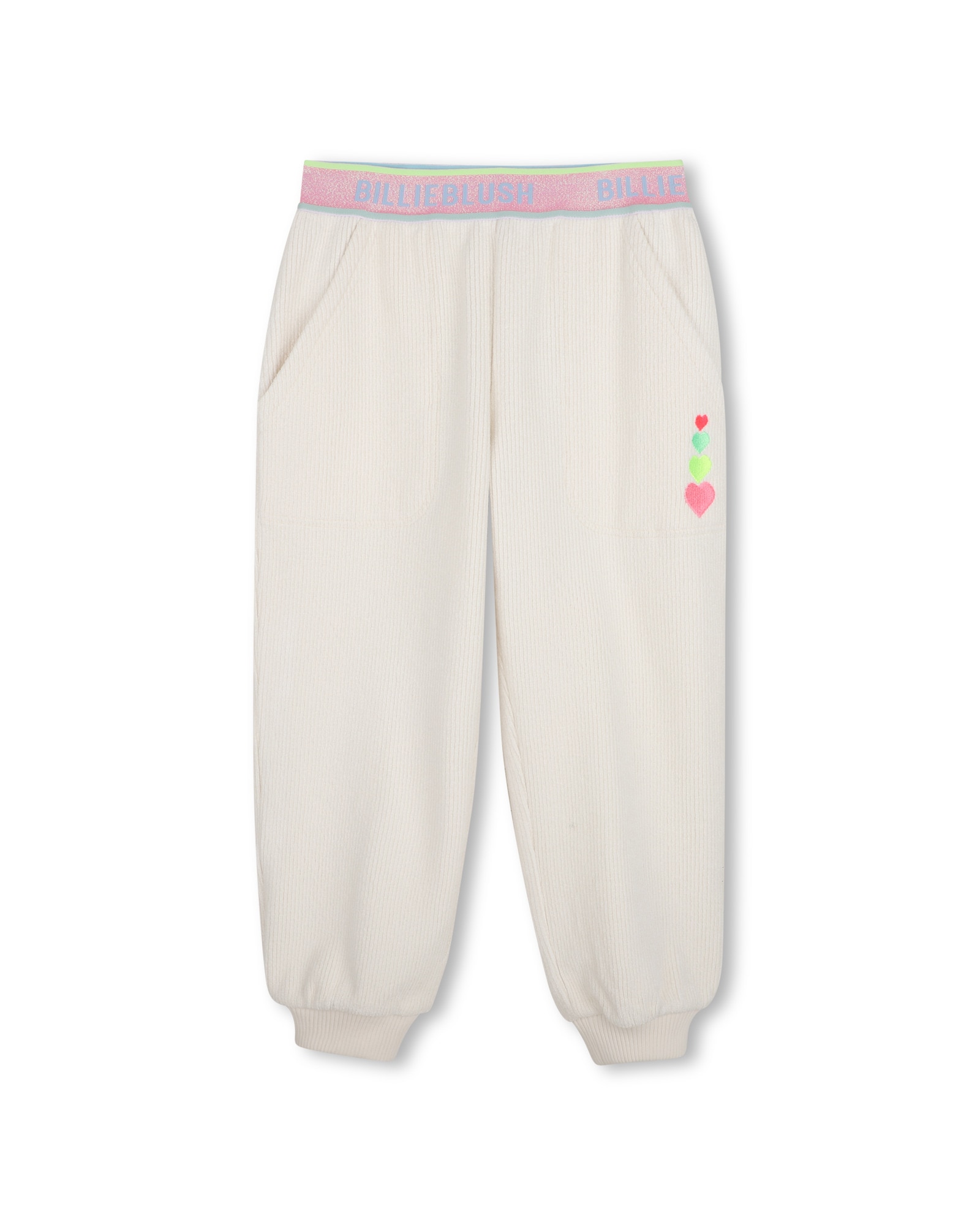 Pantalón cinco bolsillos de niña con rayas - Billieblush - Crudo Crudo-1