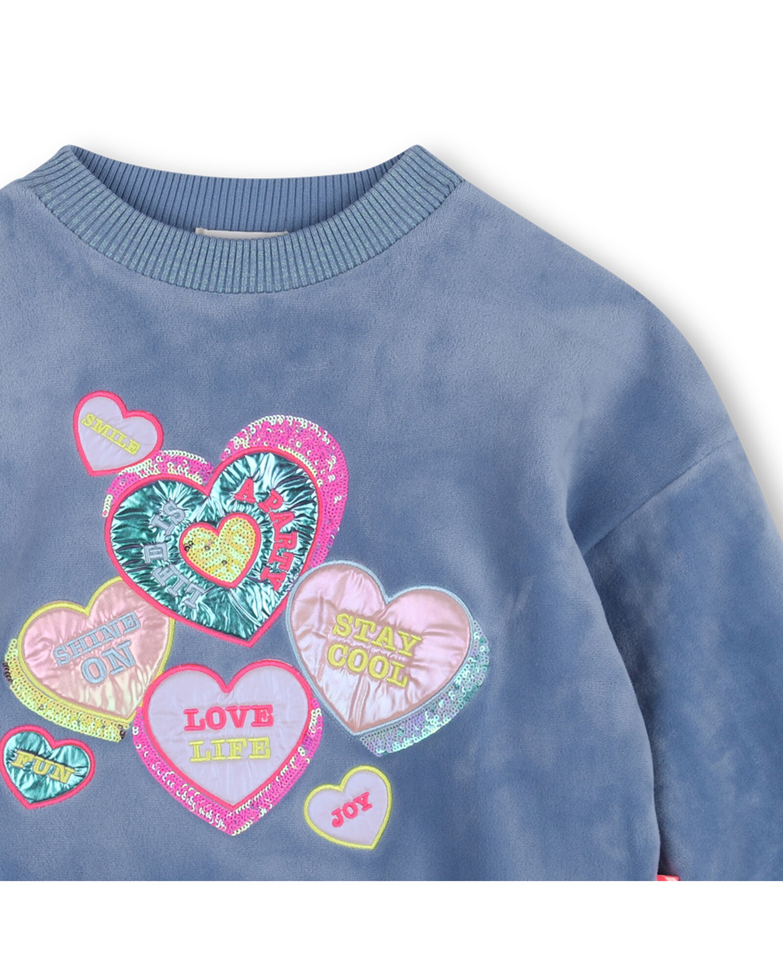 Imagen 2 de Sudadera con capucha de niña con estampado grande - Billieblush - Azul Azul