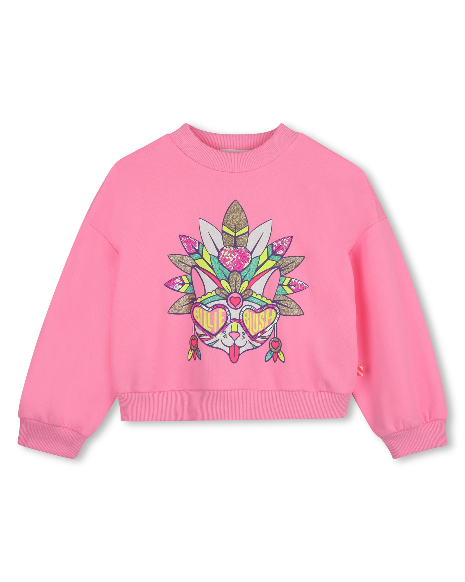 Imagen 0 de Sudadera con capucha de niña con estampado grande Multicolor