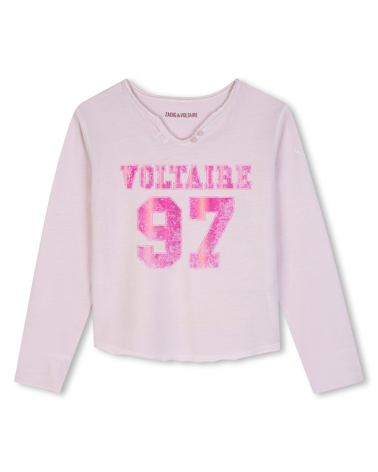 Imagen 0 de Camiseta de niña de manga corta con estampado grande Rosa