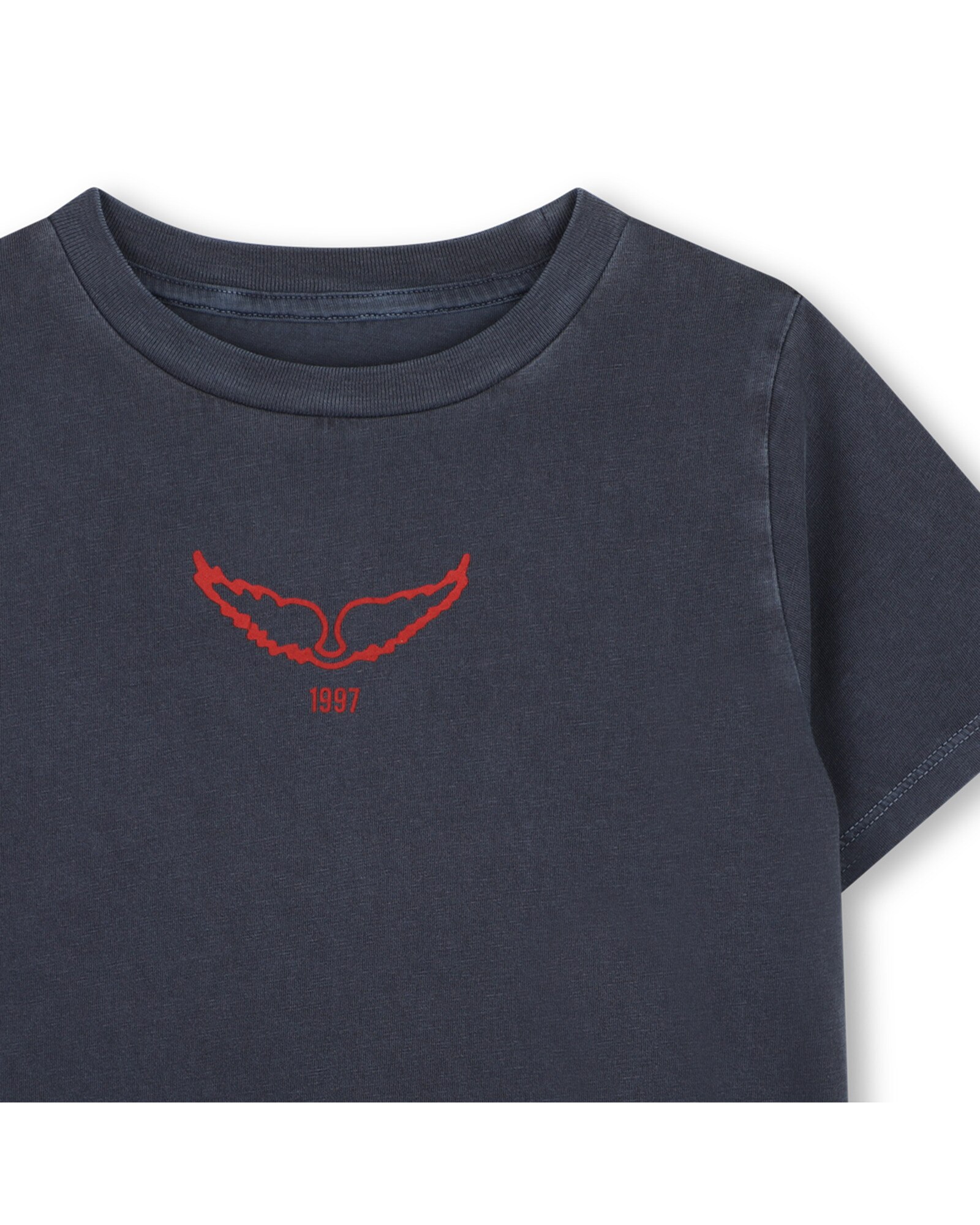 Camiseta de niña de manga corta con estampado grande - Zadig & Voltaire - Azul marino Azul marino-2