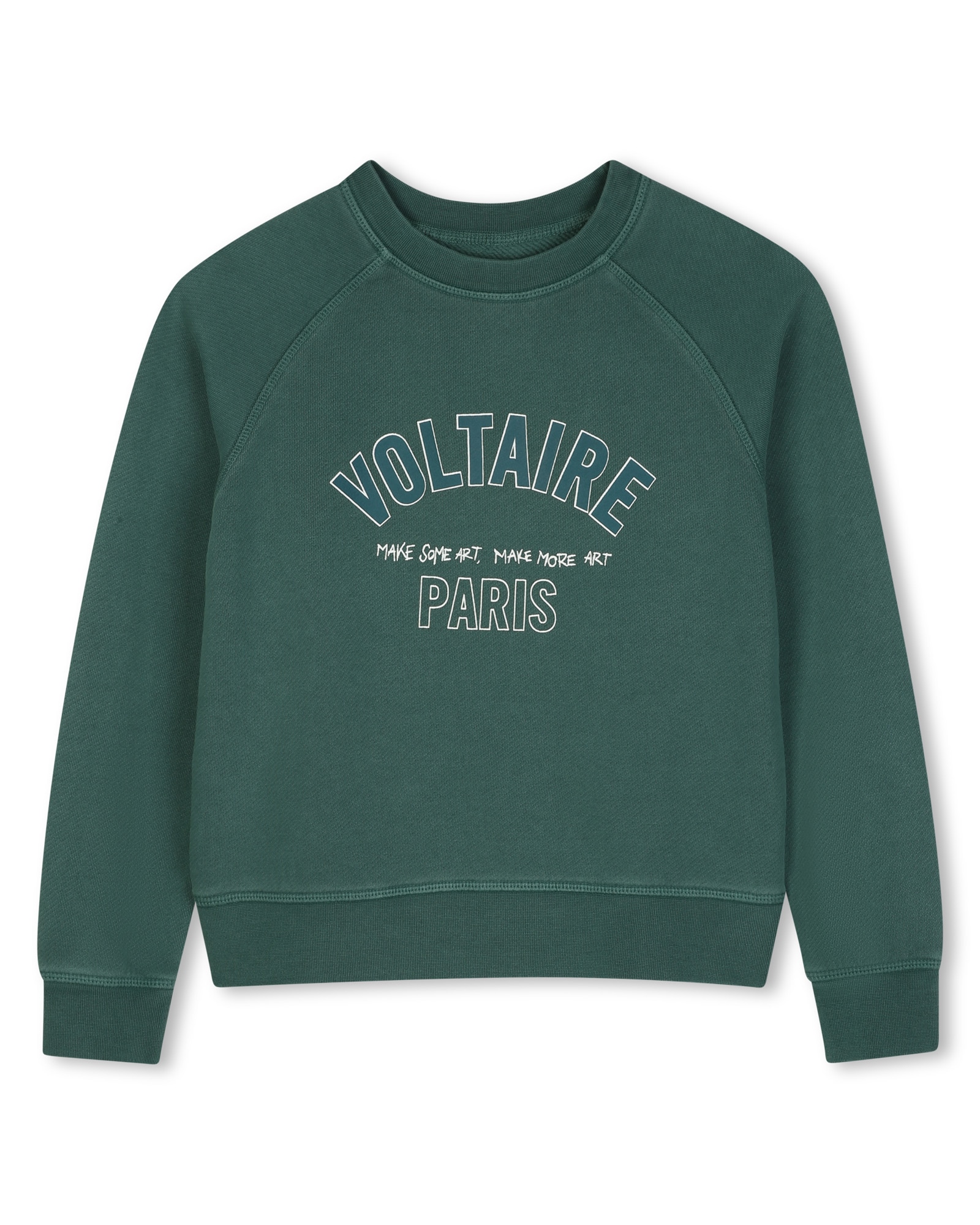Imagen 1 de Sudadera con capucha de niña con estampado grande Verde