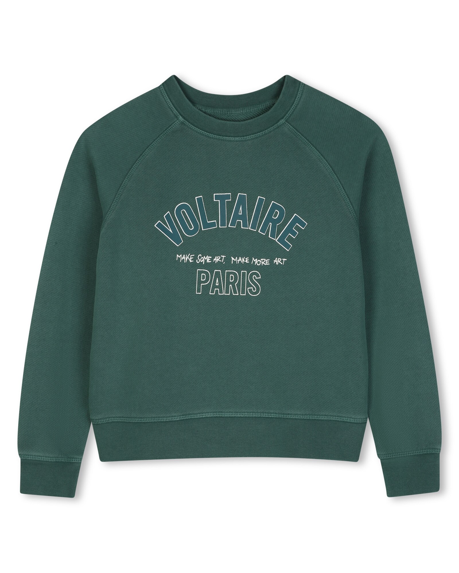 Imagen 0 de Sudadera con capucha de niña con estampado grande Verde