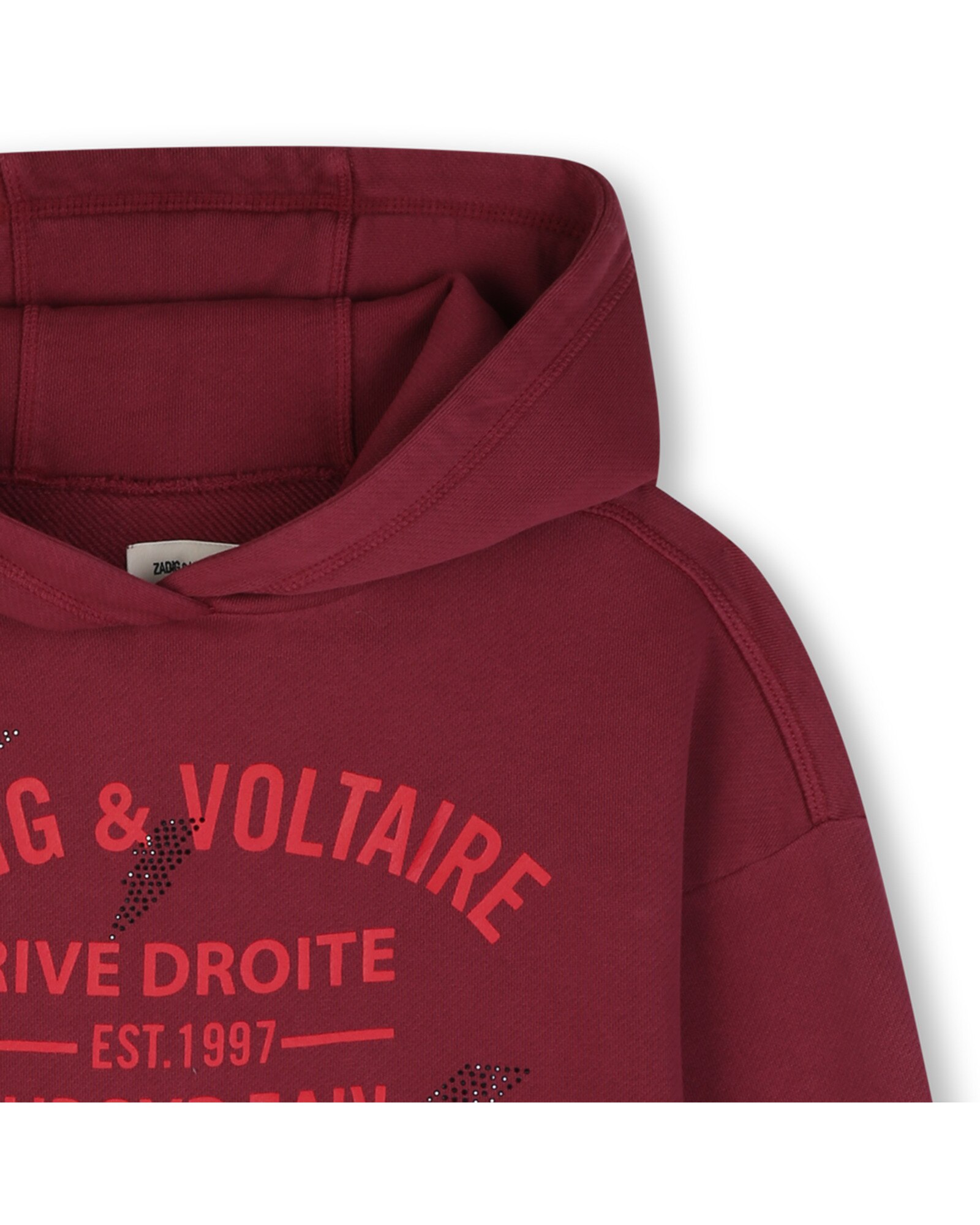 Sudadera con capucha de niña con estampado grande - Zadig & Voltaire - Burdeos Burdeos-2