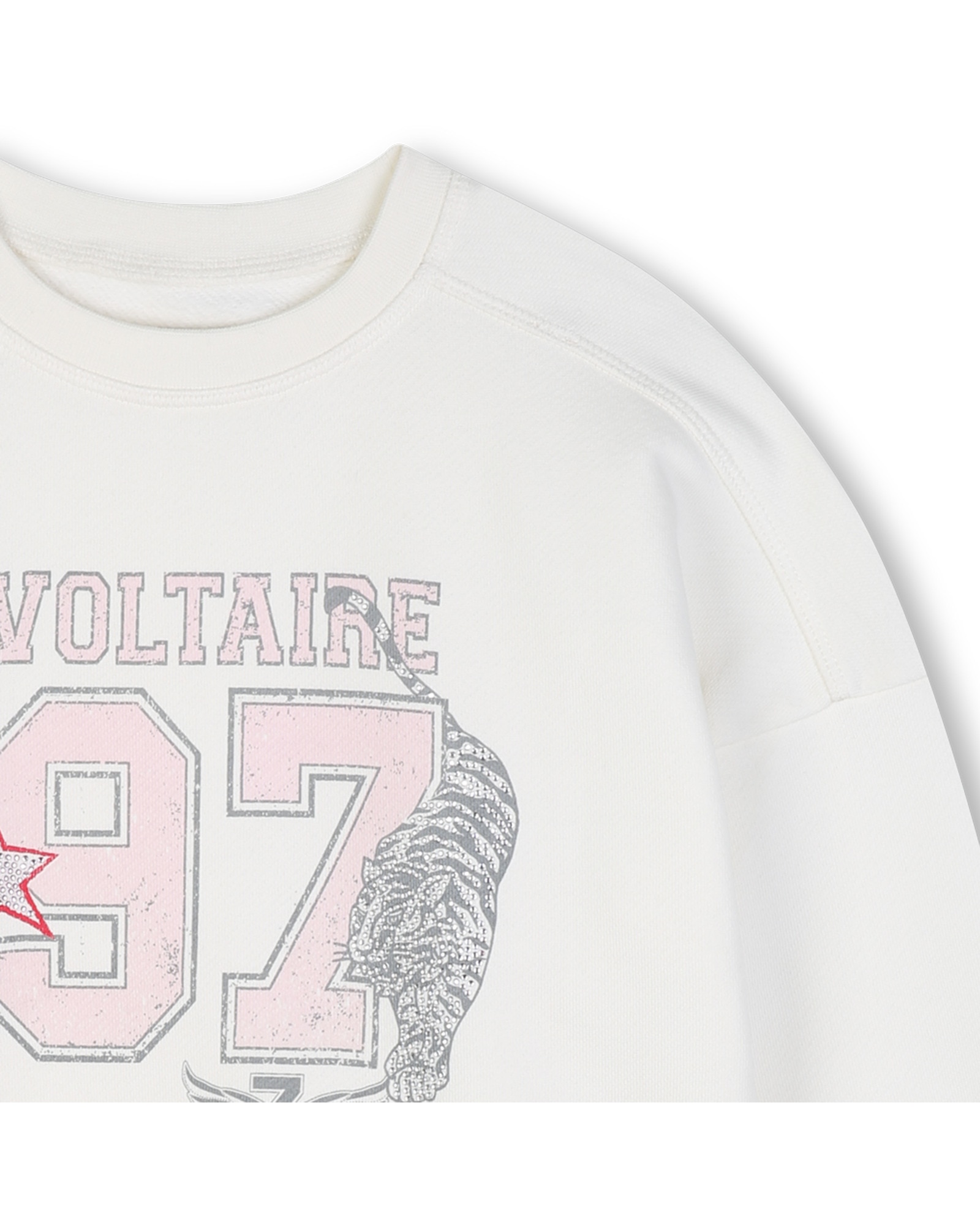 Sudadera con capucha de niña con estampado grande - Zadig & Voltaire - Crema Crema-2