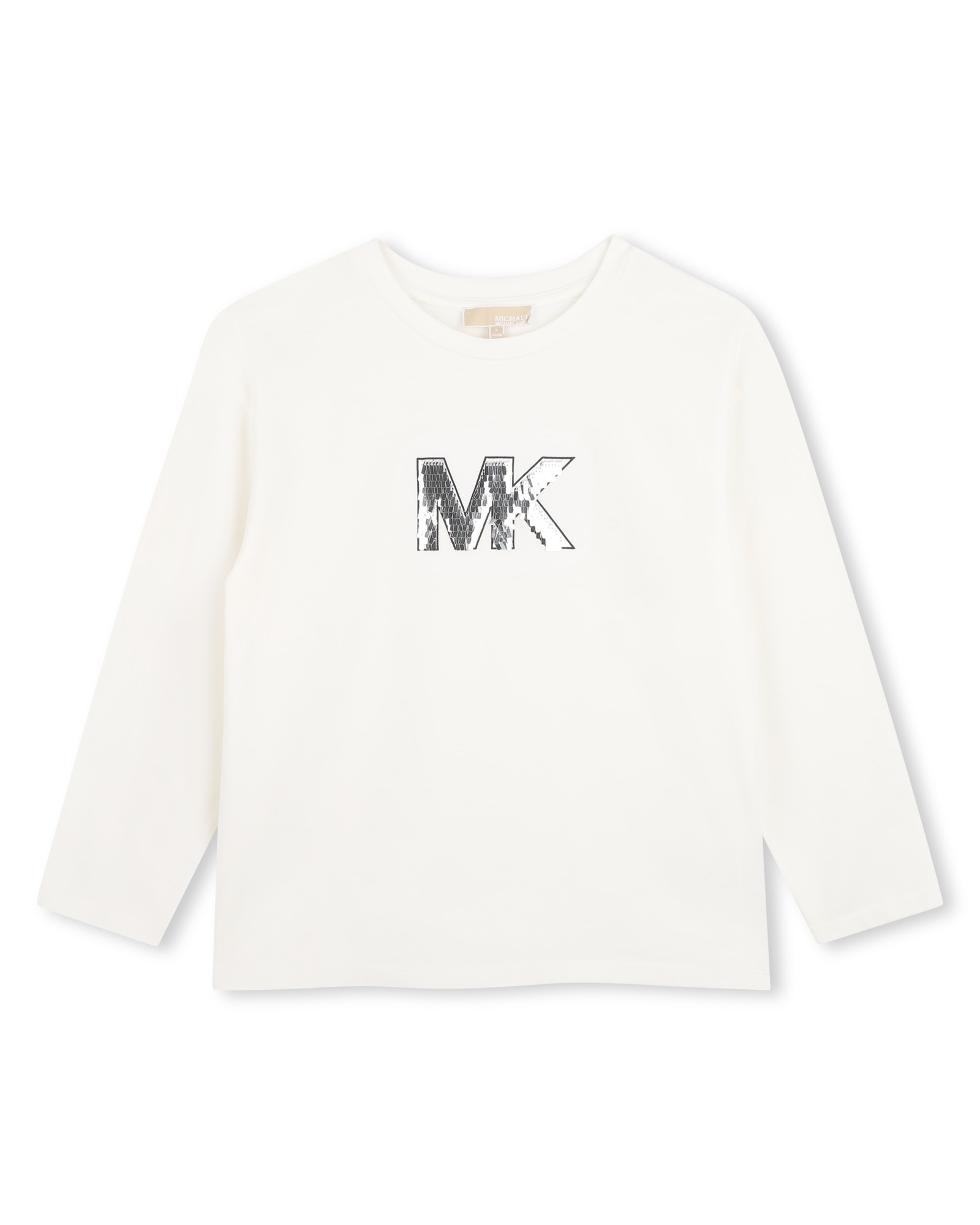 Imagen 1 de Camiseta de niña de manga larga con estampado grande Blanco