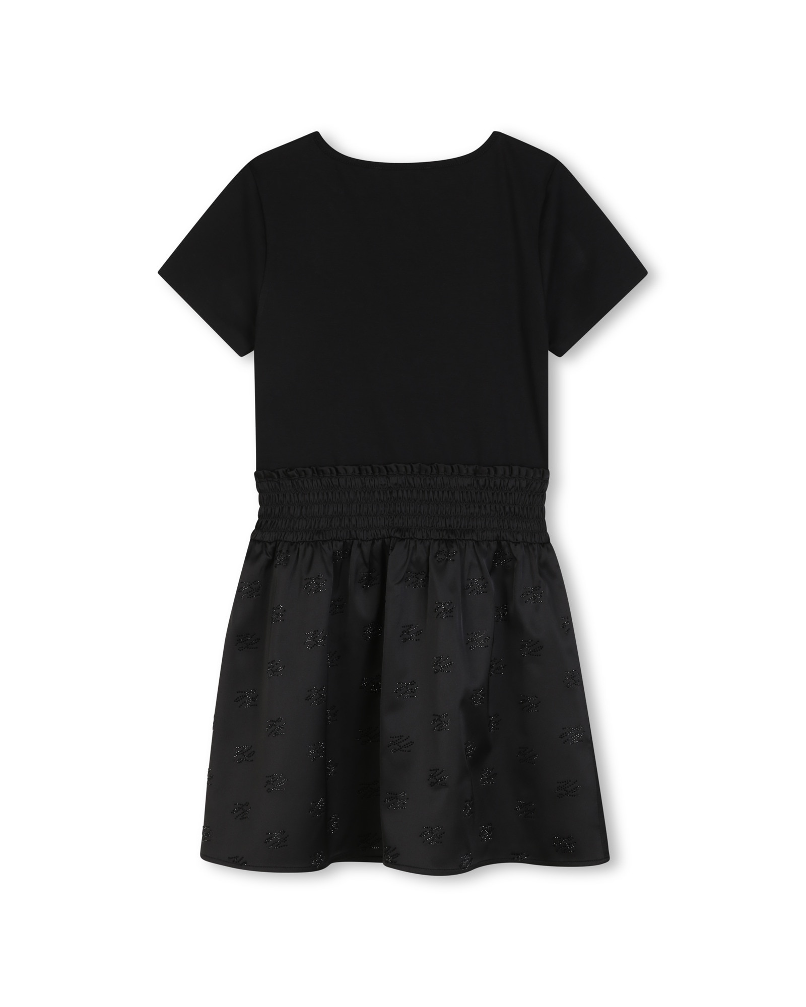Imagen 3 de Vestido de niña de manga corta con fantasía - Karl Lagerfeld Kids - Negro Negro