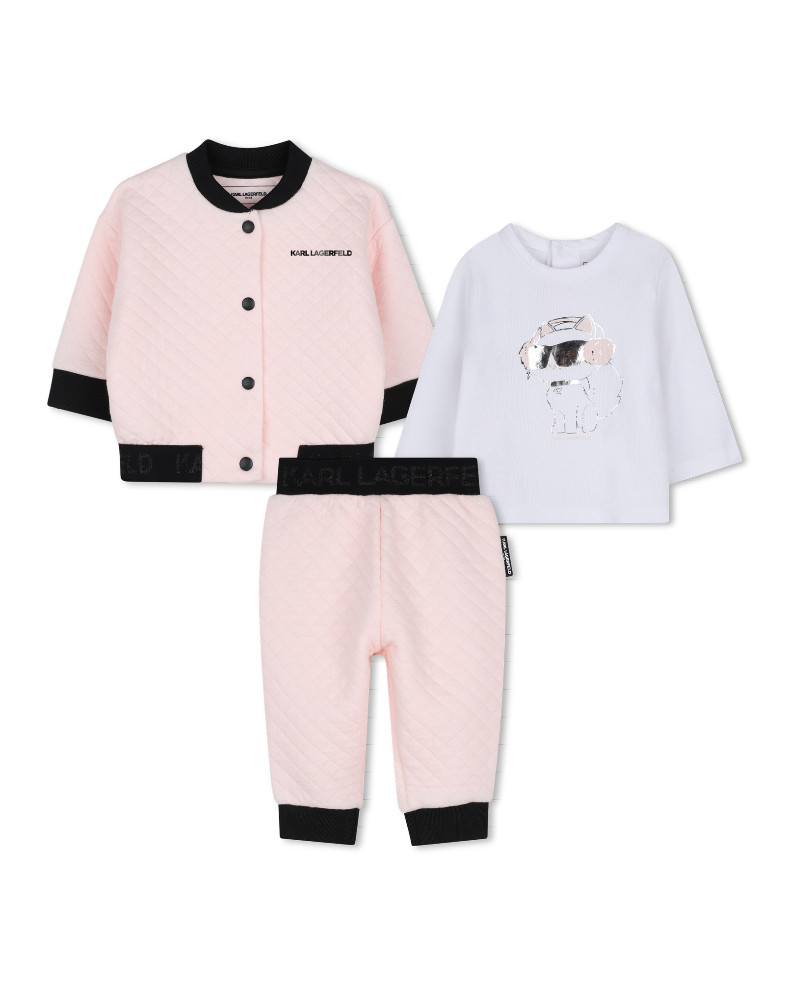 Imagen 0 de Conjunto de bebé niña con cuadros Rosa