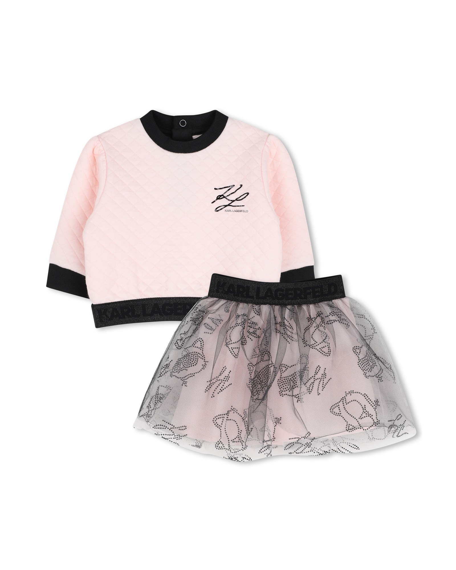 Imagen 0 de Conjunto de bebé niña con cuadros Negro