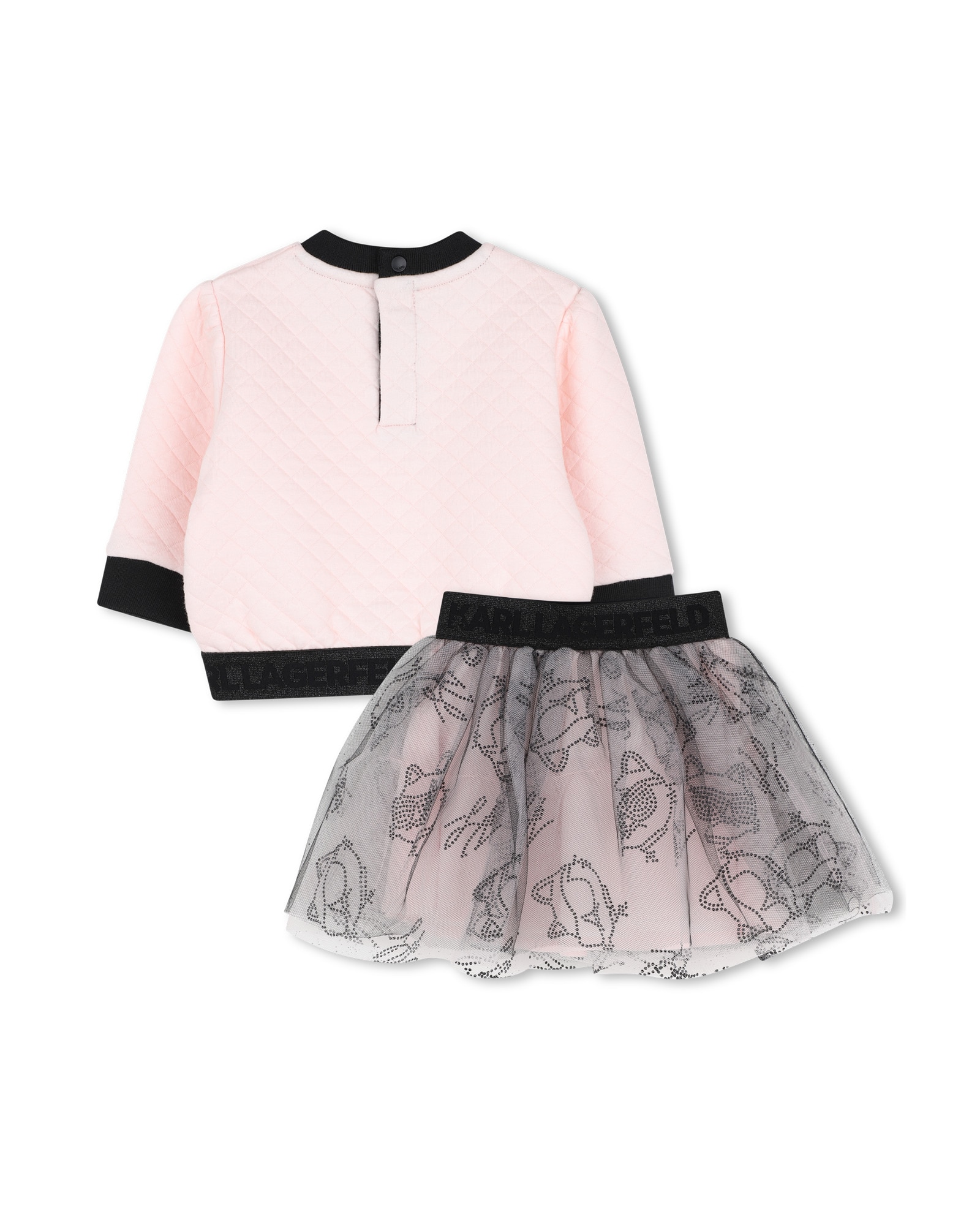 Imagen 3 de Conjunto de bebé niña con cuadros - Karl Lagerfeld Kids - Negro Negro