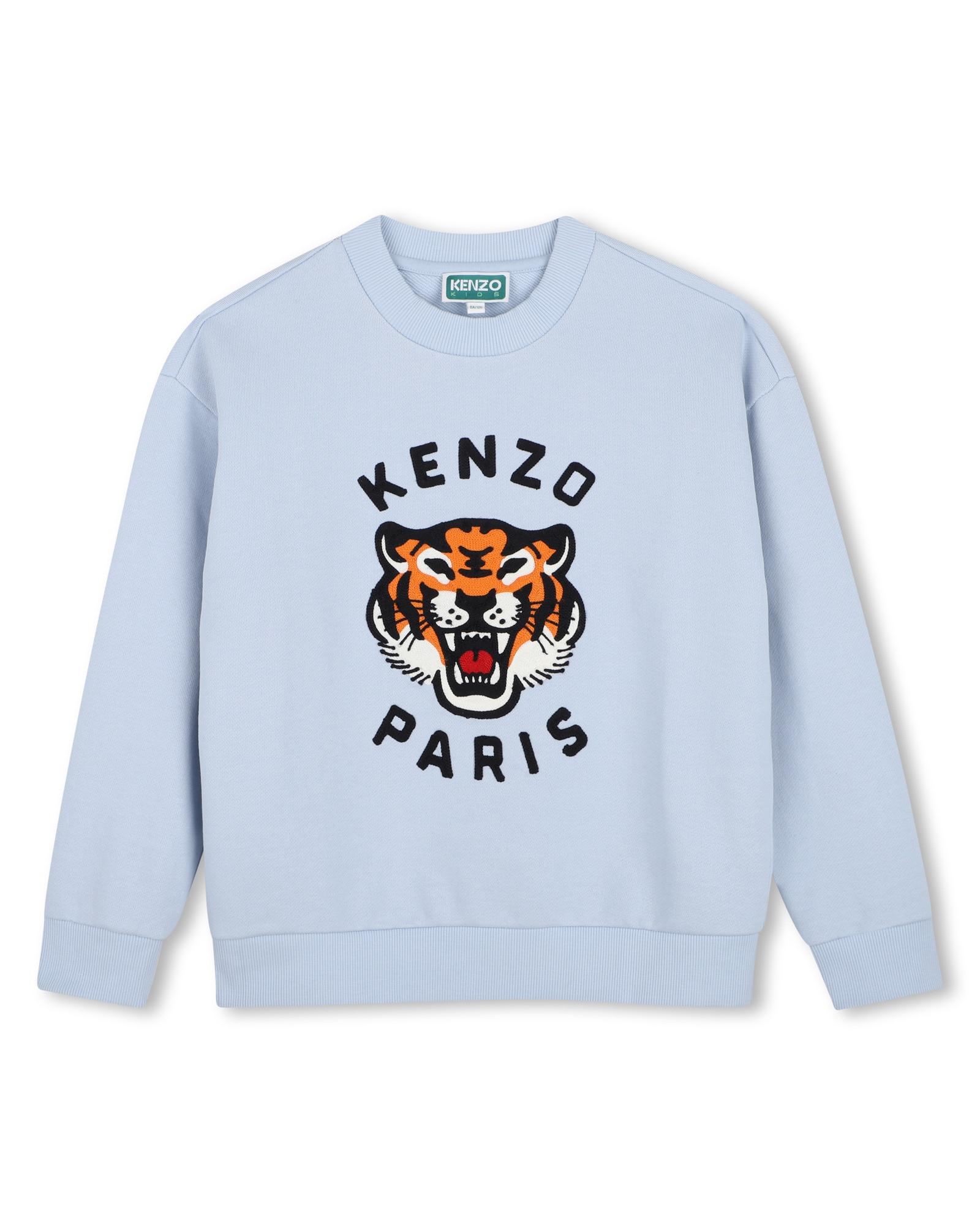Sudadera con capucha de niño con estampado grande - Kenzo Kids - Azul claro Azul claro-1