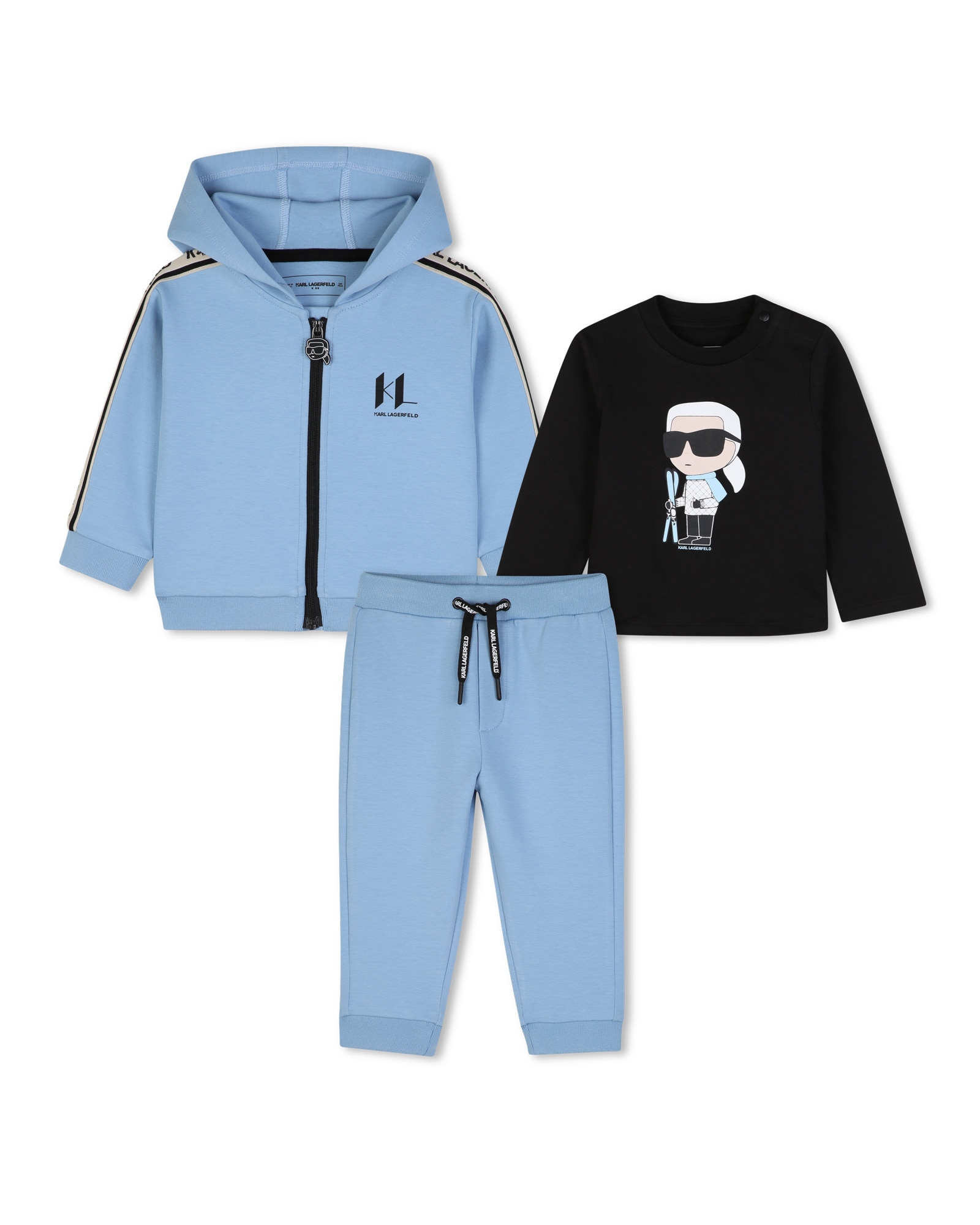 Imagen 0 de Conjunto de bebé niño con estampado grande Azul claro