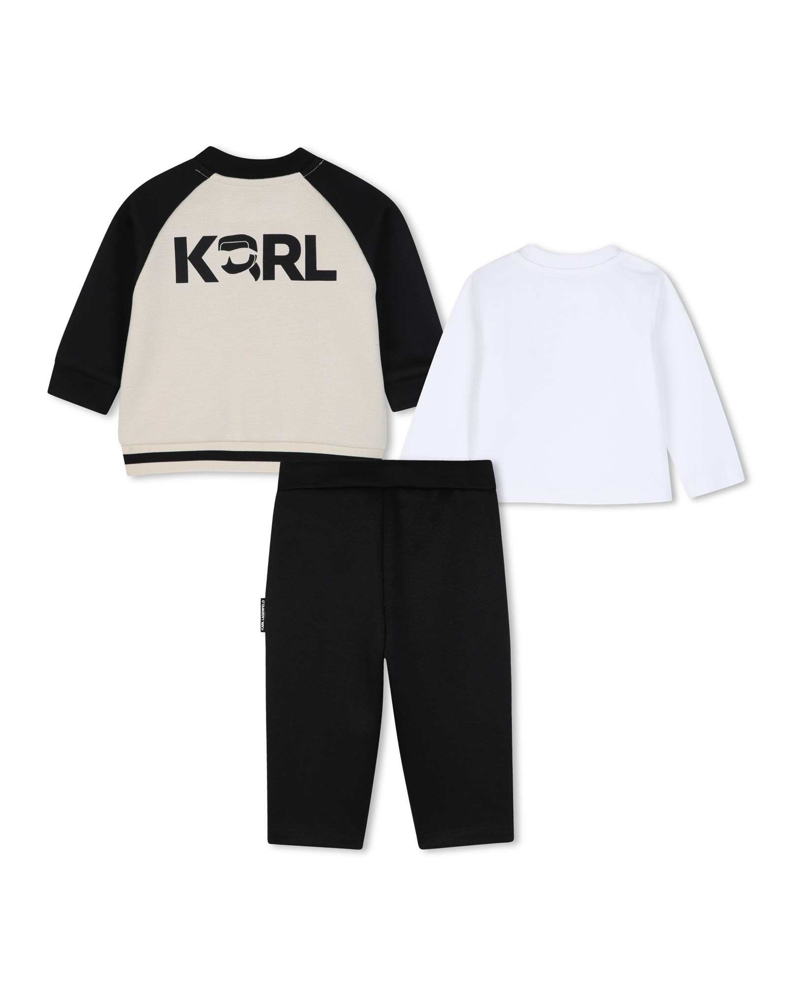 Imagen 3 de Conjunto de bebé niño con estampado grande - Karl Lagerfeld Kids - Negro Negro