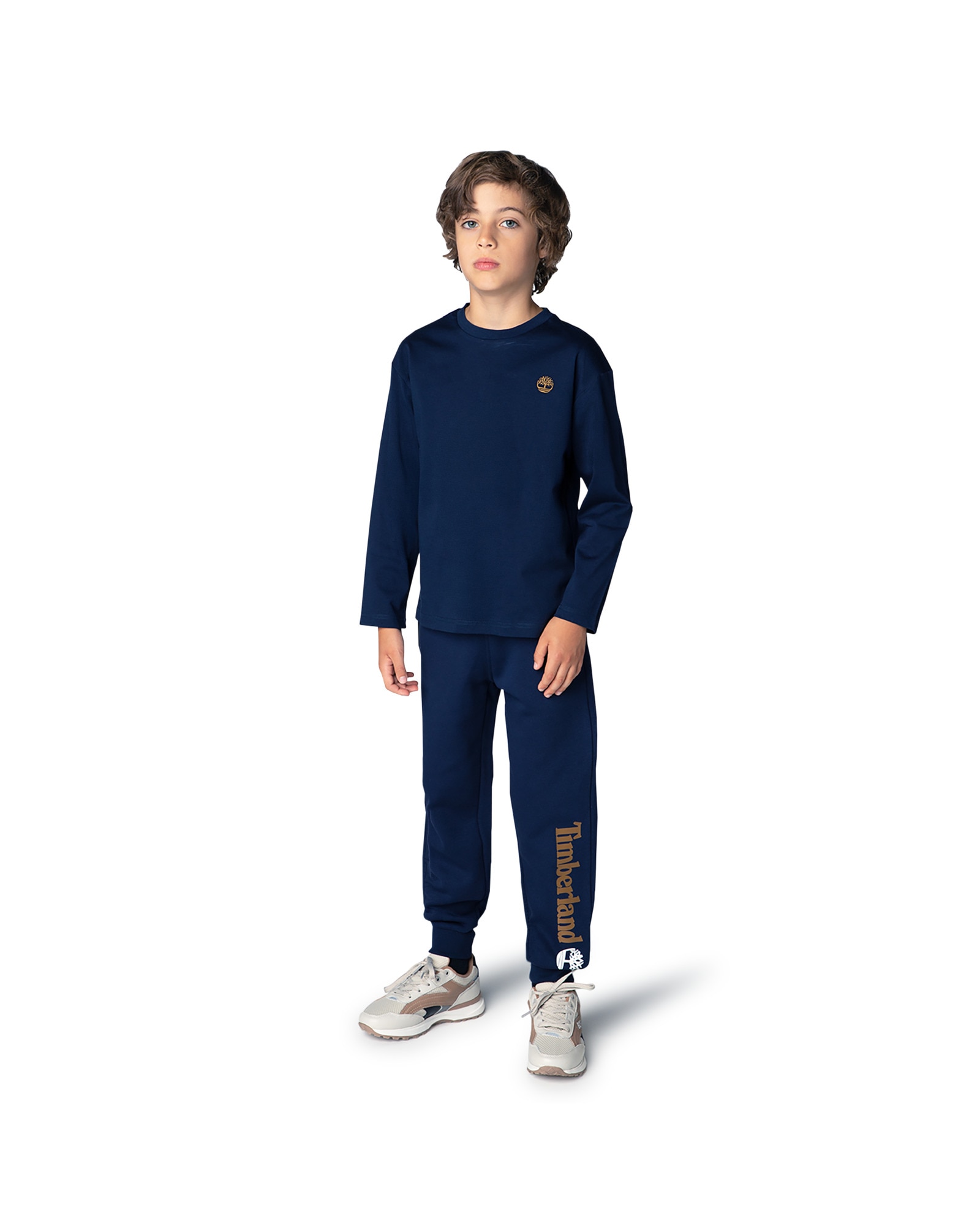 Camiseta de niño de manga larga liso - Timberland - Azul marino Azul marino-2