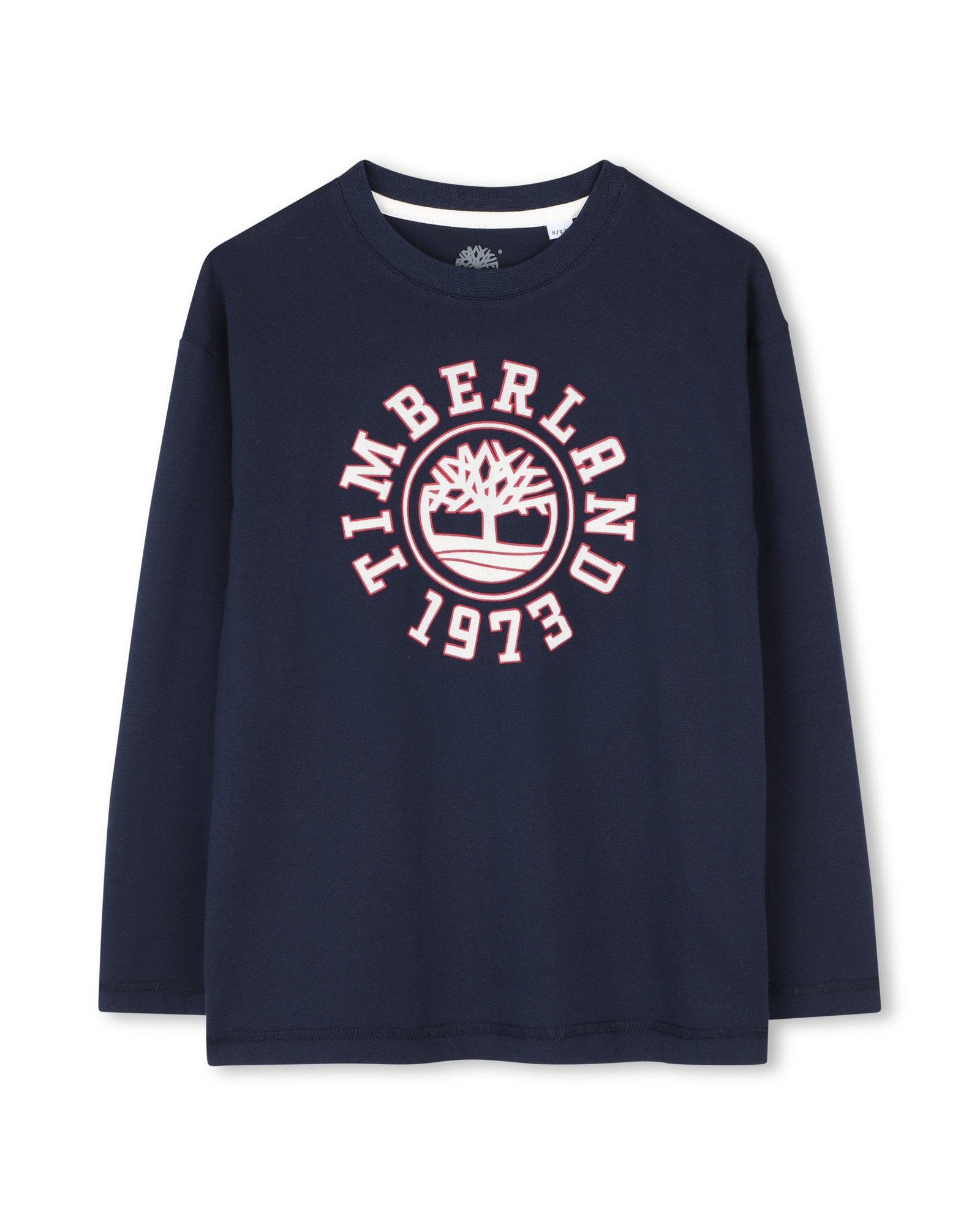 Camiseta de niño de manga larga con estampado grande - Timberland - Azul marino Azul marino-1
