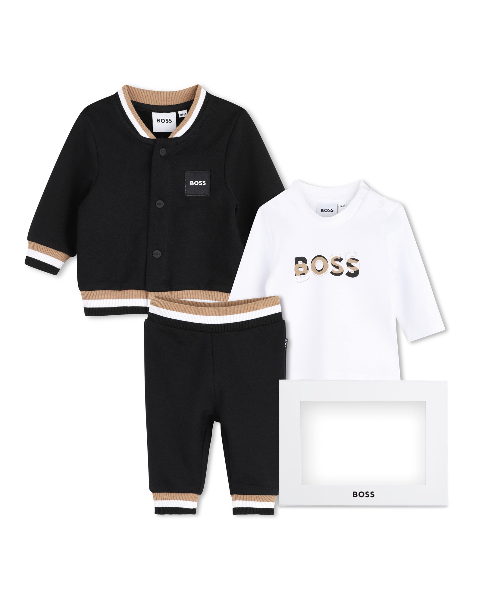 Conjunto de bebé niño con estampado grande - BOSS Kidswear - Negro Negro-1