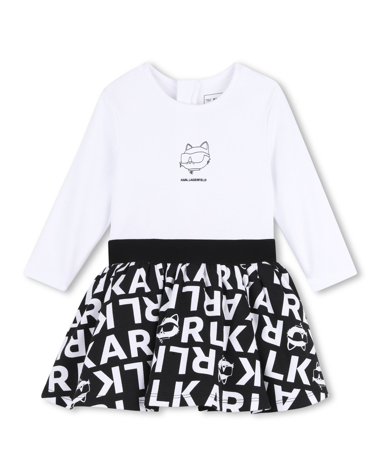 Imagen 0 de Vestido de bebé niña de manga larga con estampado grande Multicolor