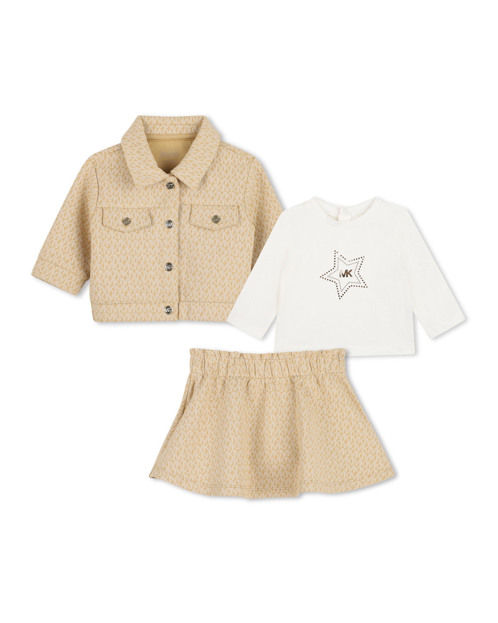 Imagen 1 de Conjunto de bebé niña con fantasía Beige