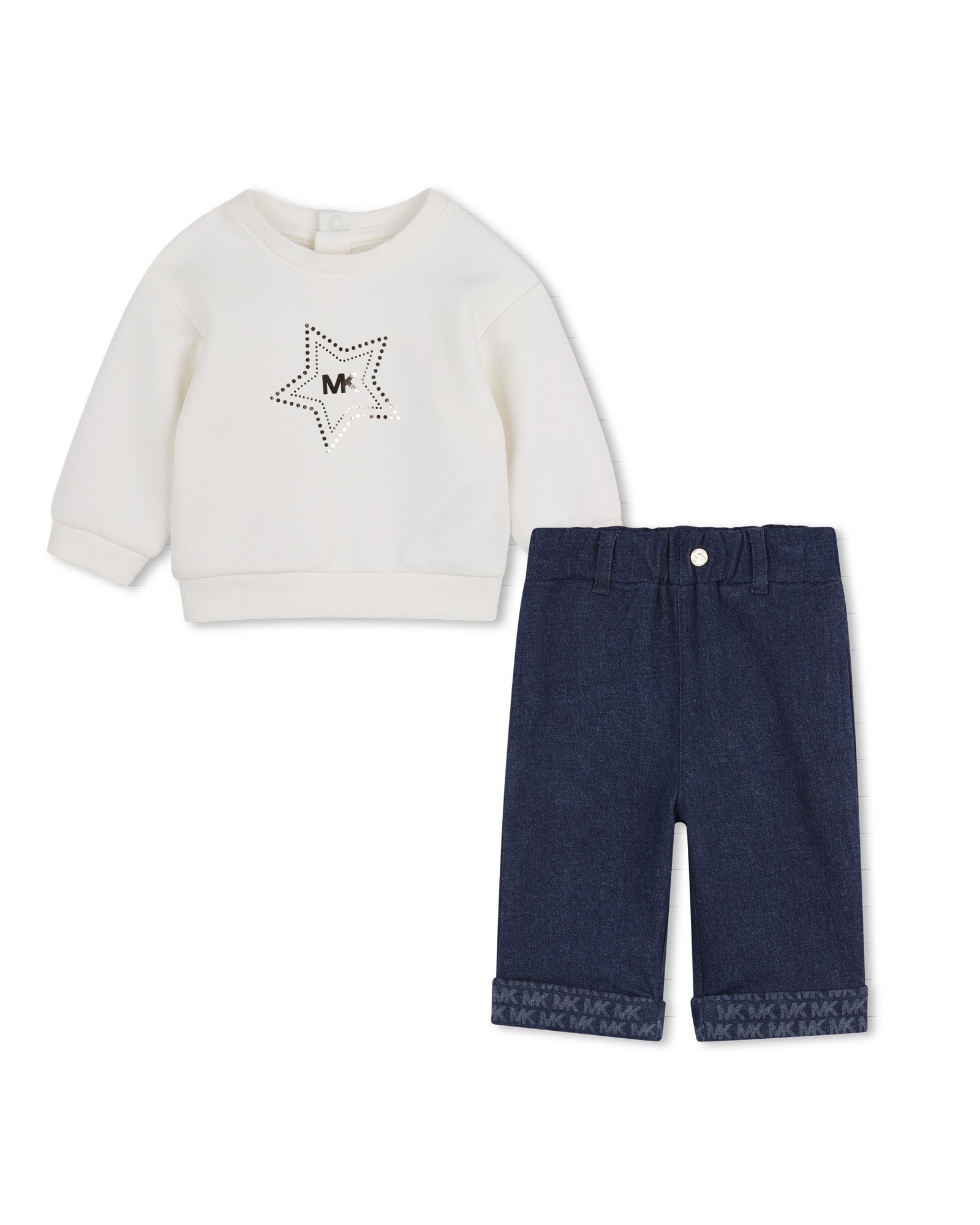 Imagen 0 de Conjunto de bebé niña liso Azul