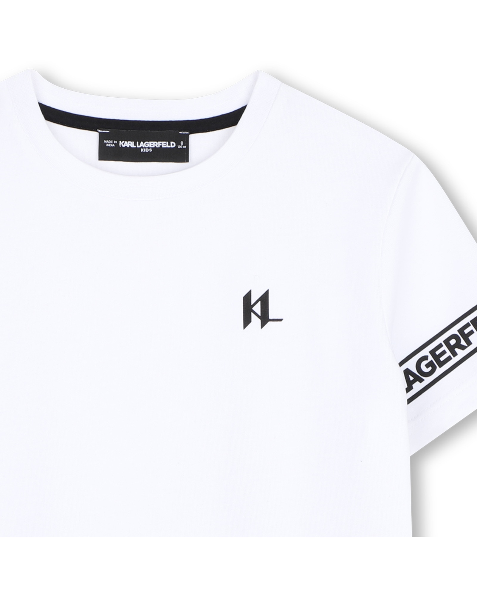 Imagen 3 de Camiseta de niño de manga corta con estampado grande - Karl Lagerfeld Kids - Blanco Blanco