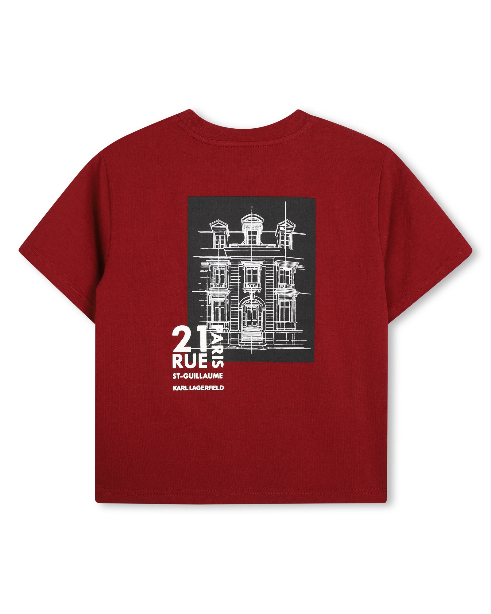 Imagen 3 de Camiseta de niño de manga corta con estampado grande - Karl Lagerfeld Kids - Burdeos Burdeos