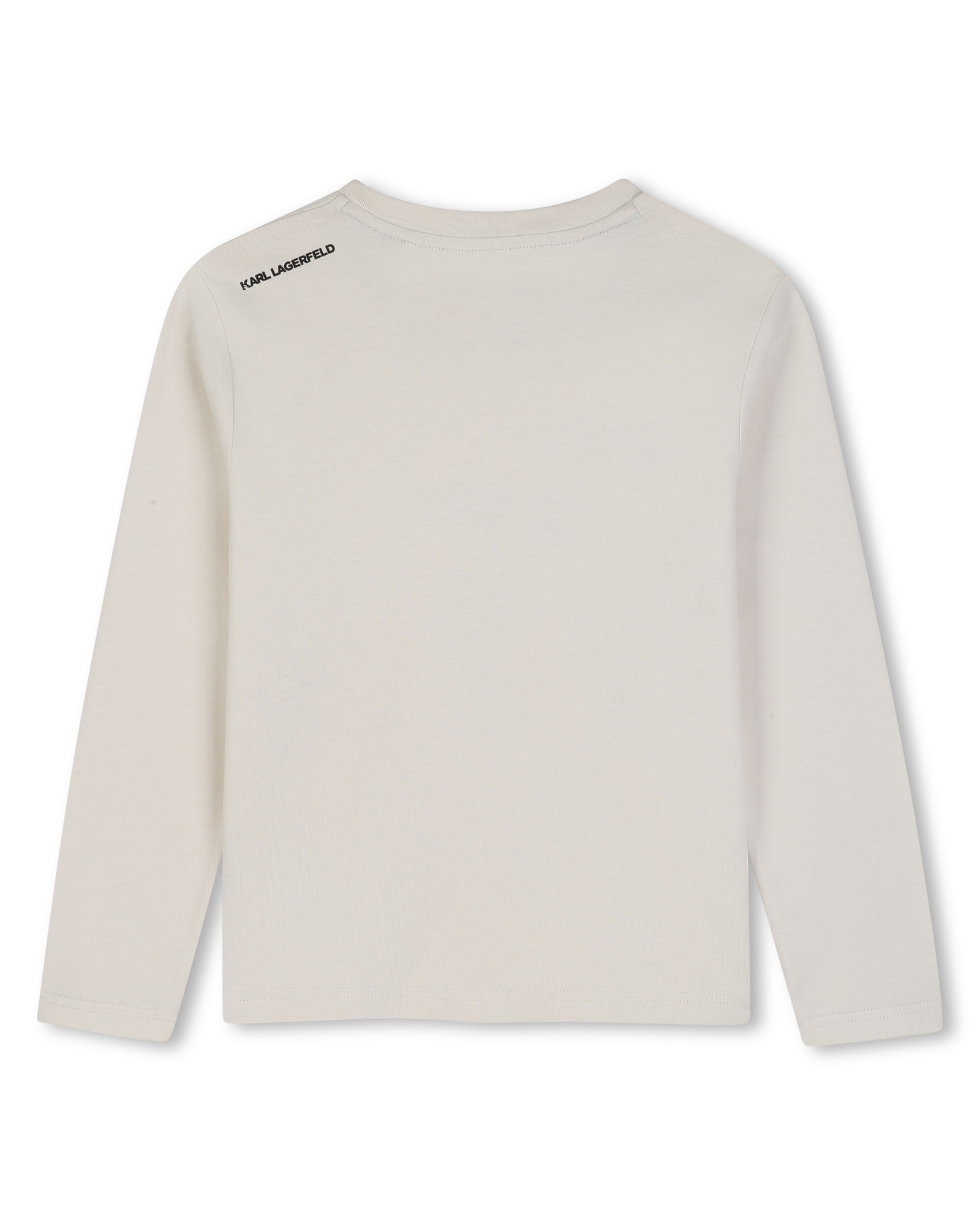 Imagen 3 de Camiseta de niño de manga larga con estampado grande - Karl Lagerfeld Kids - Crema Crema