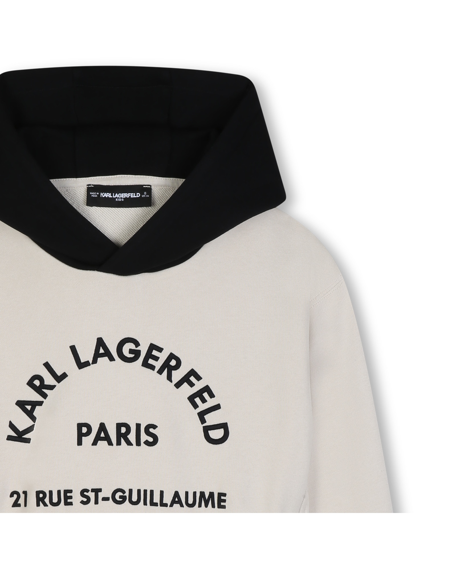 Imagen 2 de Sudadera con capucha de niño con estampado grande - Karl Lagerfeld Kids - Crema Crema