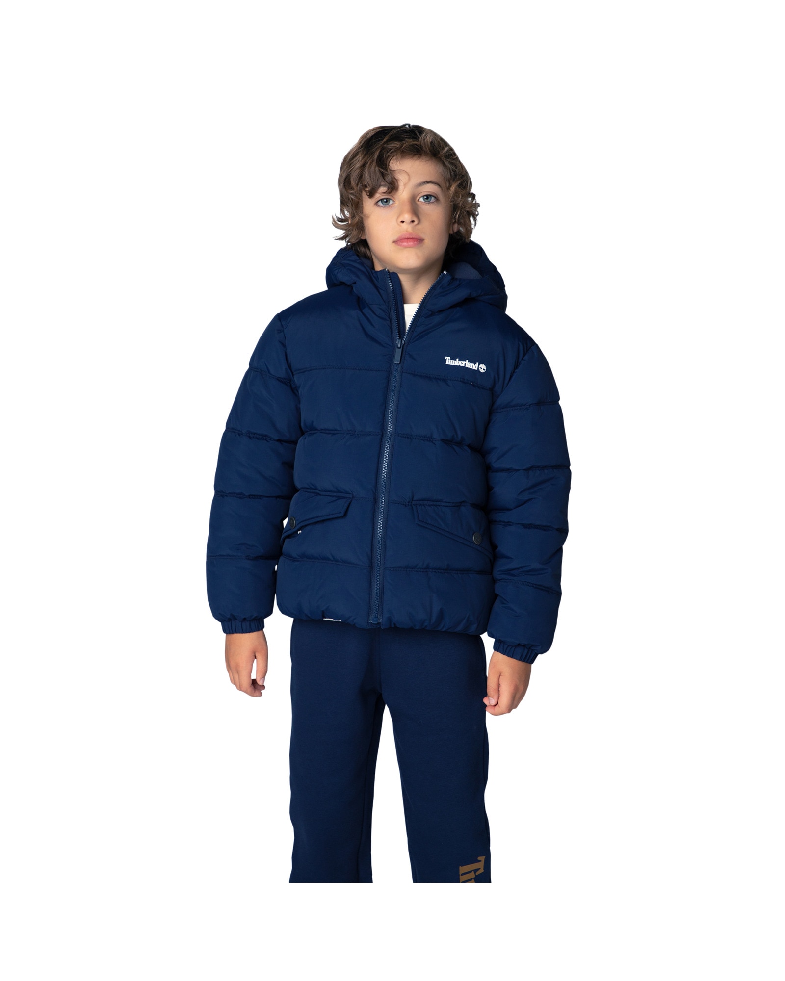 Imagen 0 de Abrigo de niño liso Azul marino