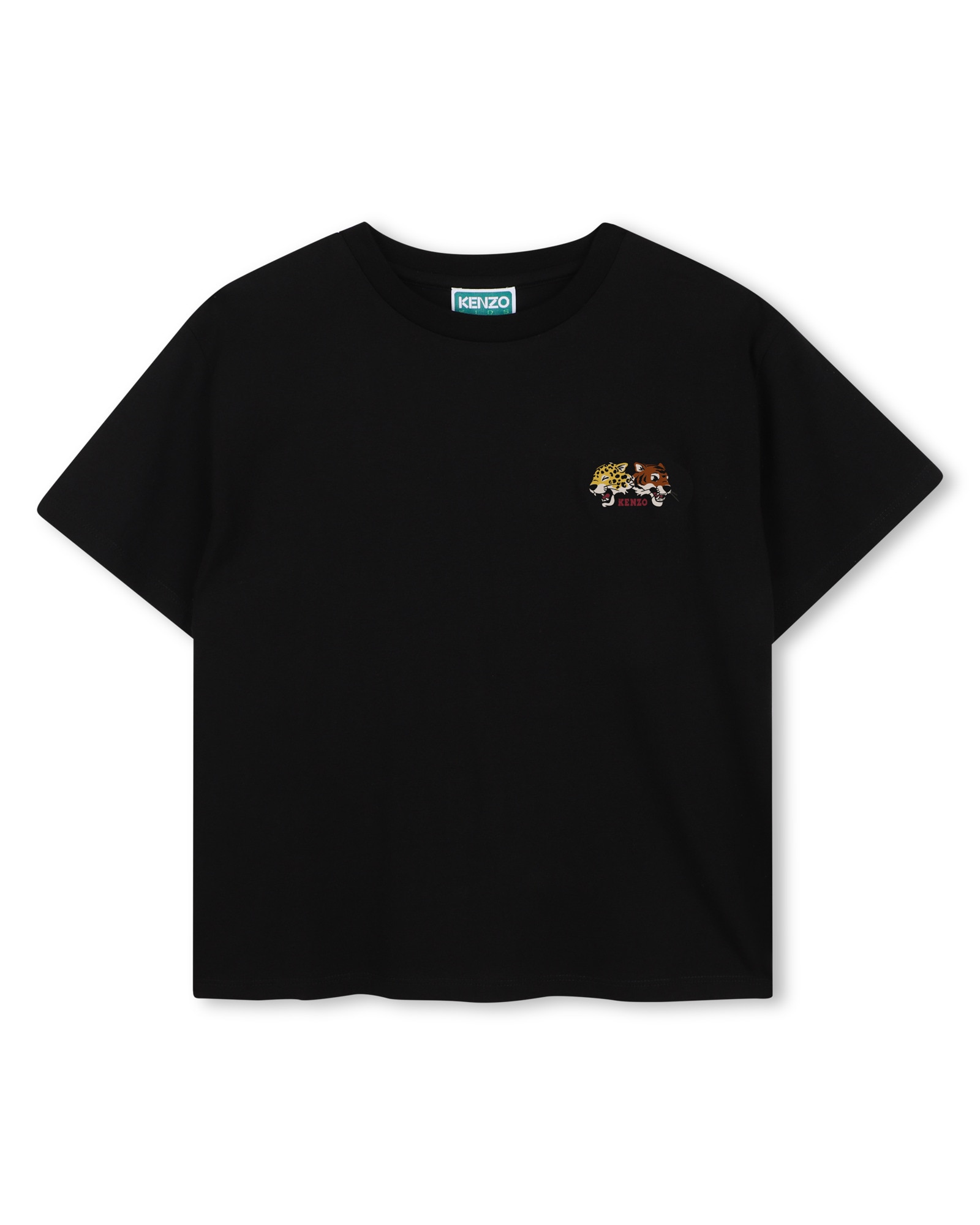 Camiseta de niño de manga corta liso - Kenzo Kids - Negro Negro-1