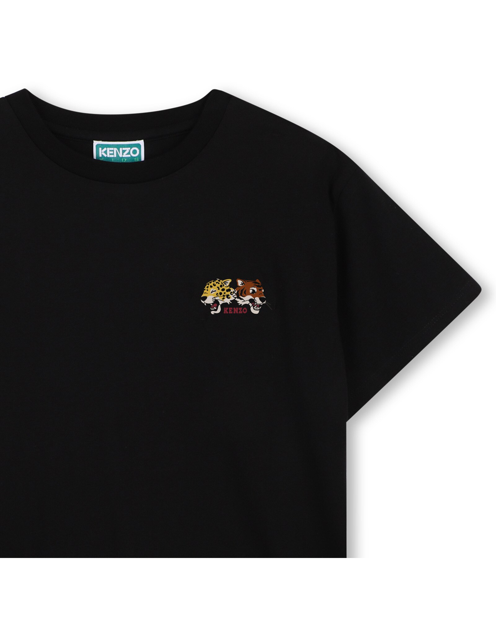 Camiseta de niño de manga corta liso - Kenzo Kids - Negro Negro-2